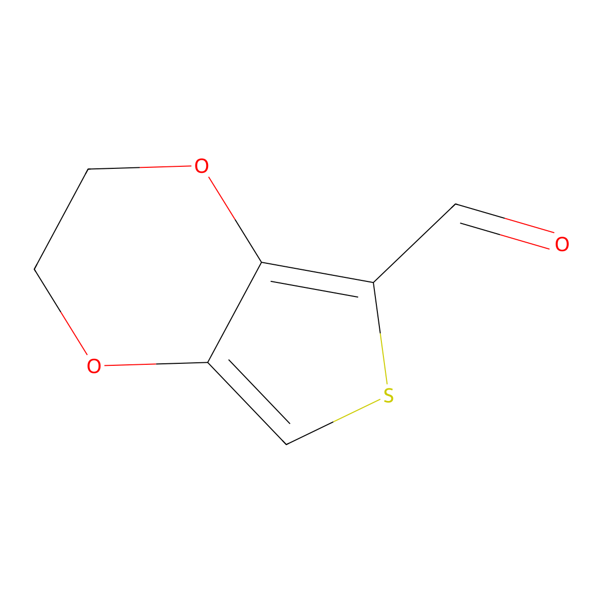 2,3-Dihydrothieno(3,4-b)(1,4)dioxine-5-carbaldehyde molecular structure, CAS 204905-77-1