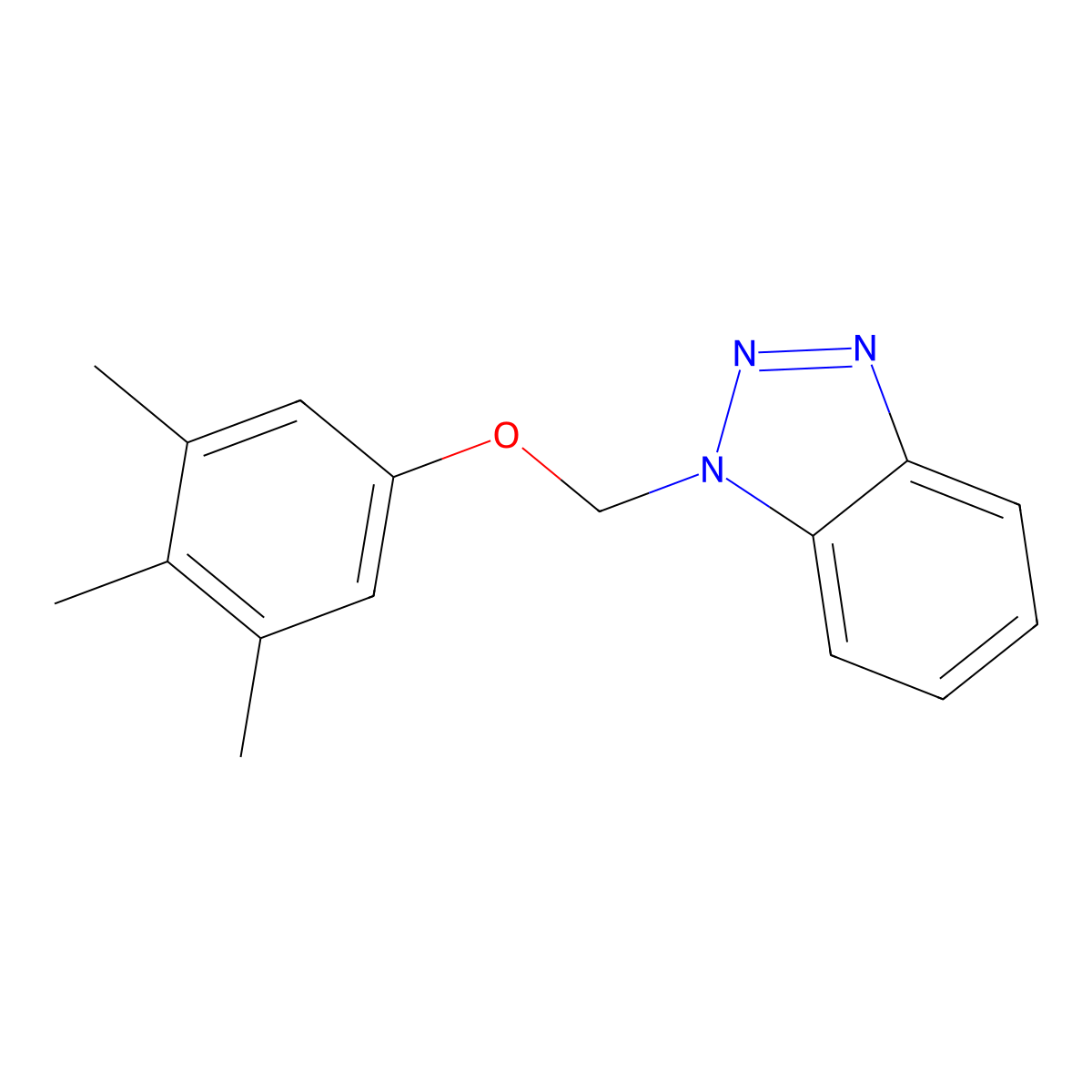 1-(3,4,5-Trimethylphenoxymethyl)-1H-1,2,3-benzotriazole molecular structure, CAS 204907-95-9