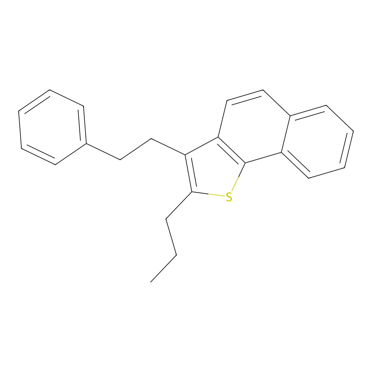 3-(2-Phenylethyl)-2-propylnaphtho[1,2-b]thiophene molecular structure, CAS 204908-20-3