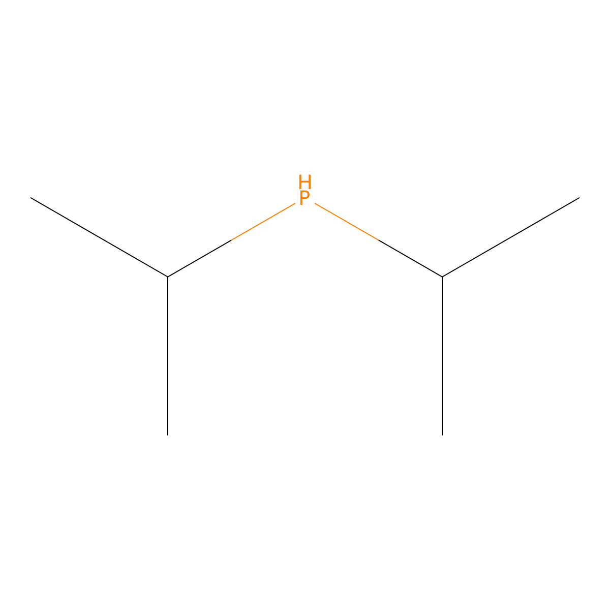 Di-i-propylphosphine molecular structure, CAS 20491-53-6