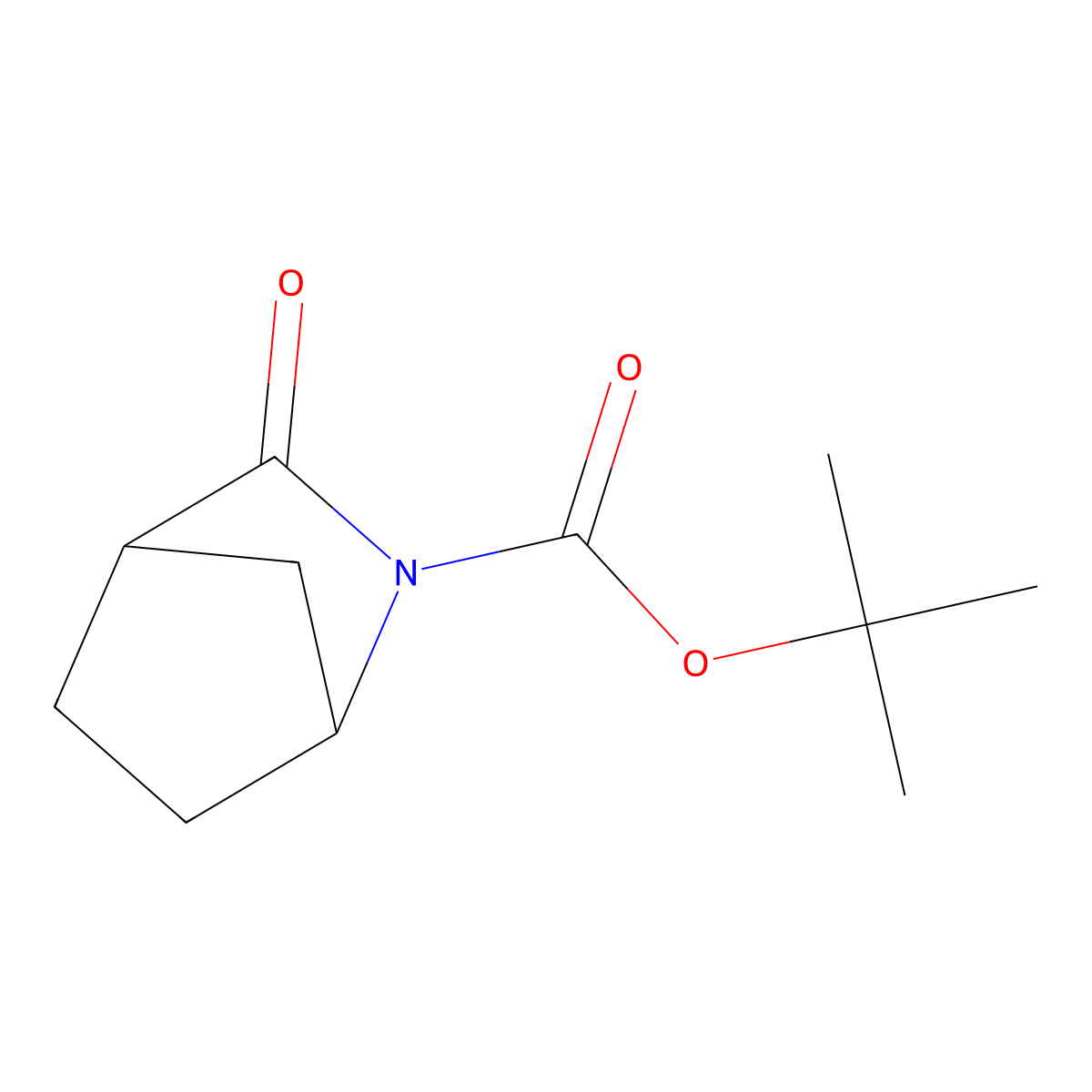 tert-butyl (1S,4R)-3-oxo-2-azabicyclo[2.2.1]heptane-2-carboxylate molecular structure, CAS 204913-00-8