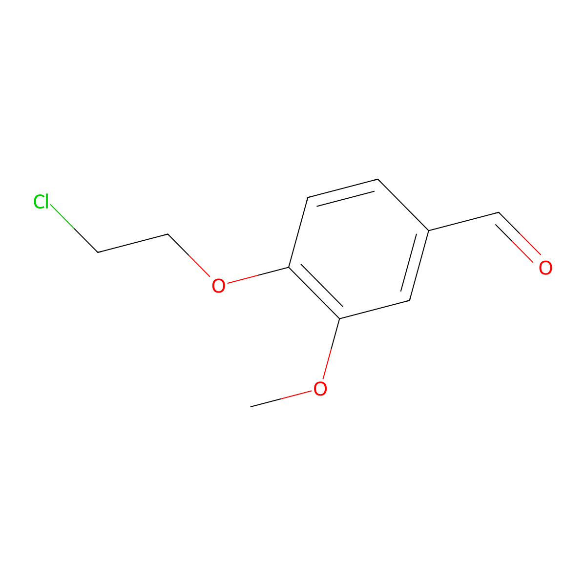 4-(2-Chloroethoxy)-3-methoxybenzaldehyde molecular structure, CAS 204915-71-9