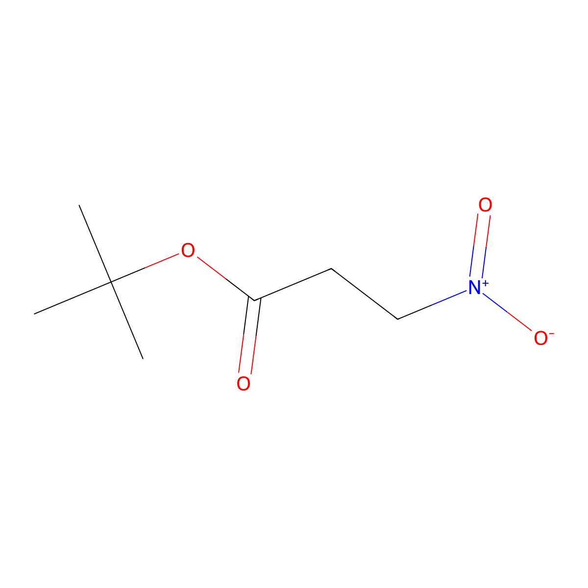 Tert-butyl 3-nitropropionate molecular structure, CAS 204919-53-9