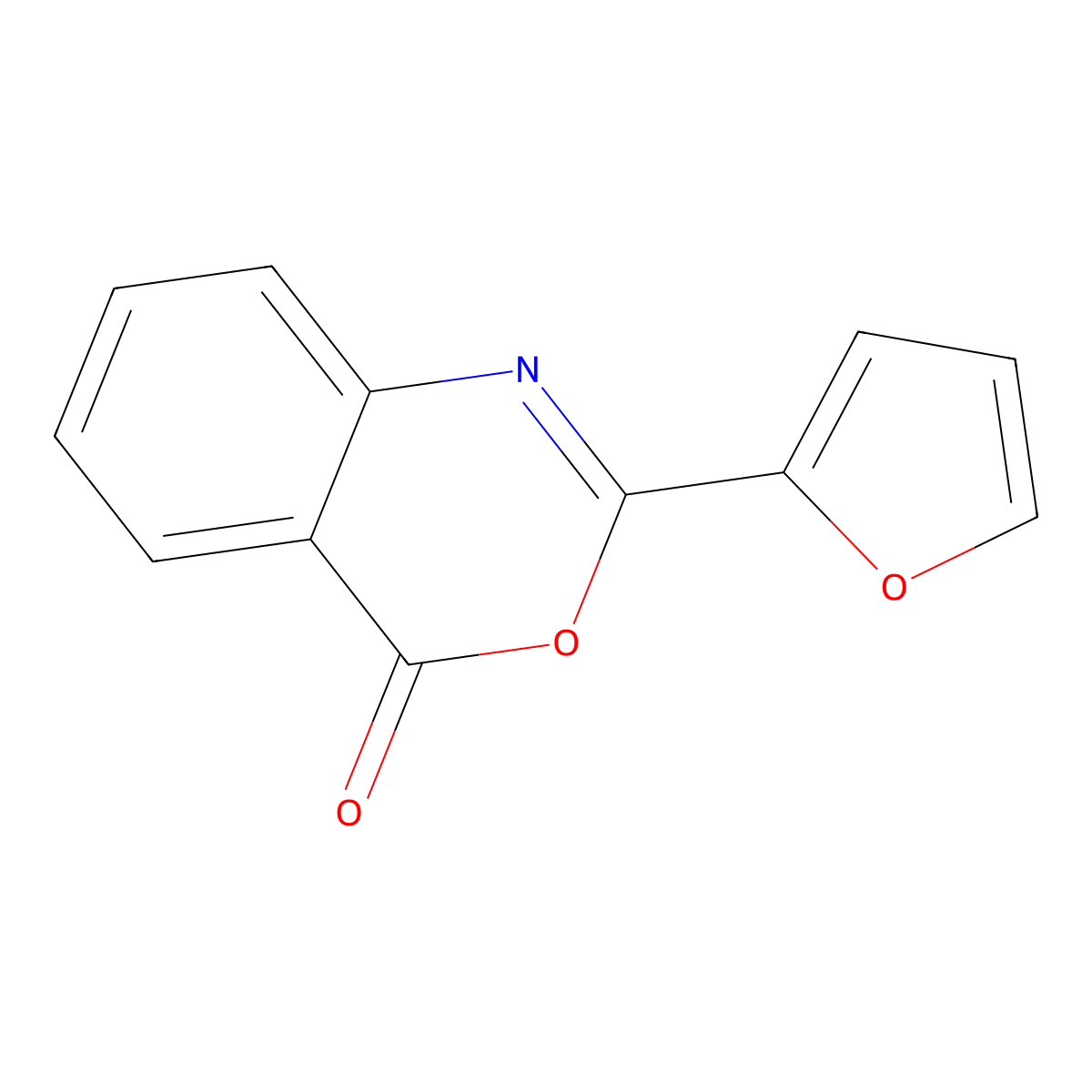 2-(furan-2-yl)-4H-3,1-benzoxazin-4-one molecular structure, CAS 20492-07-3