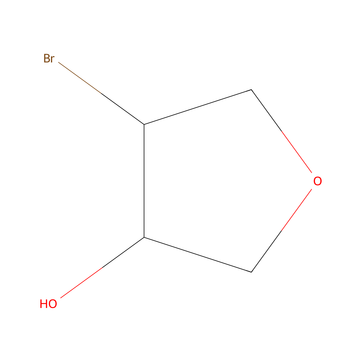 4-Bromooxolan-3-ol molecular structure, CAS 204926-49-8