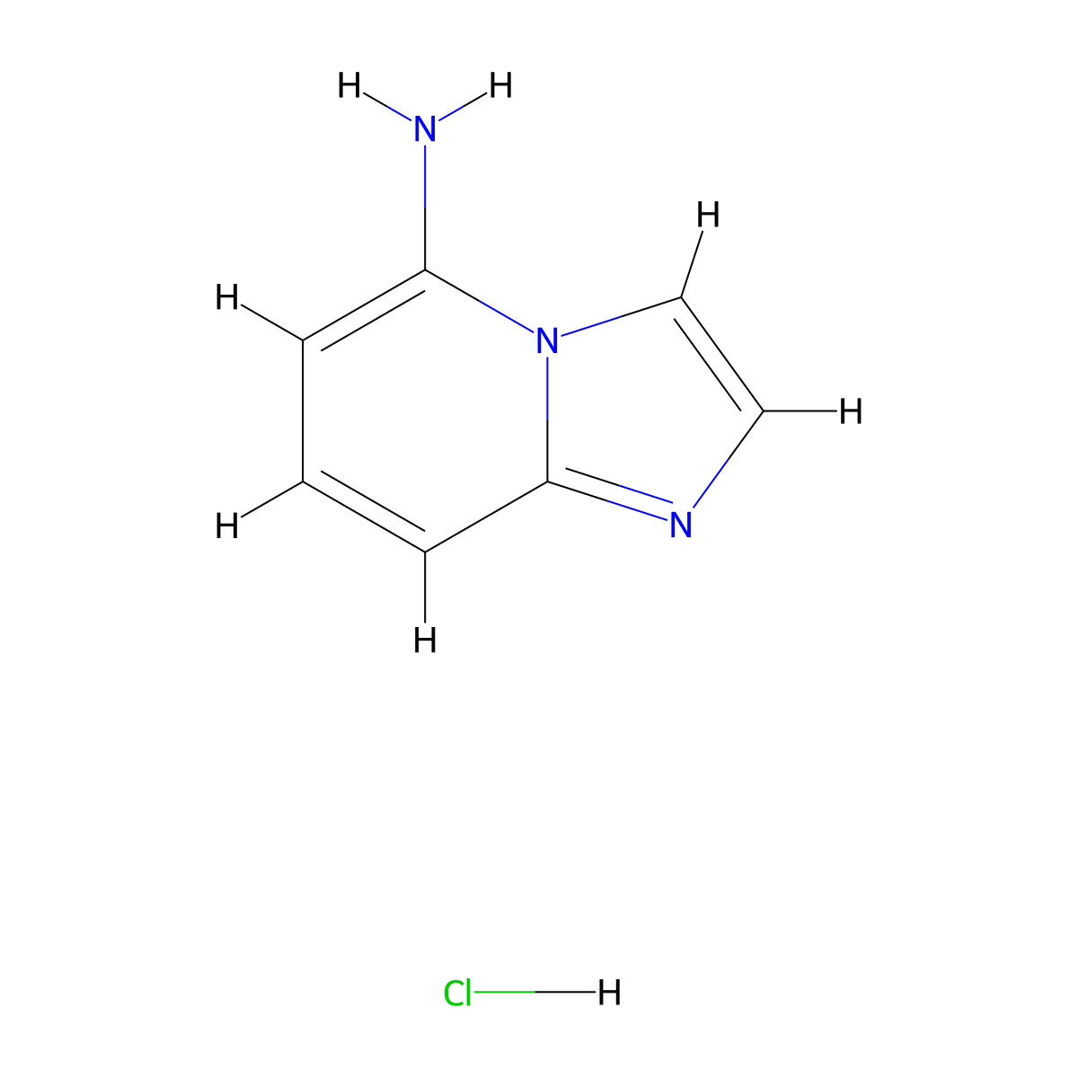 Imidazo(1,2-a)pyridin-5-amine hydrochloride molecular structure, CAS 204927-15-1