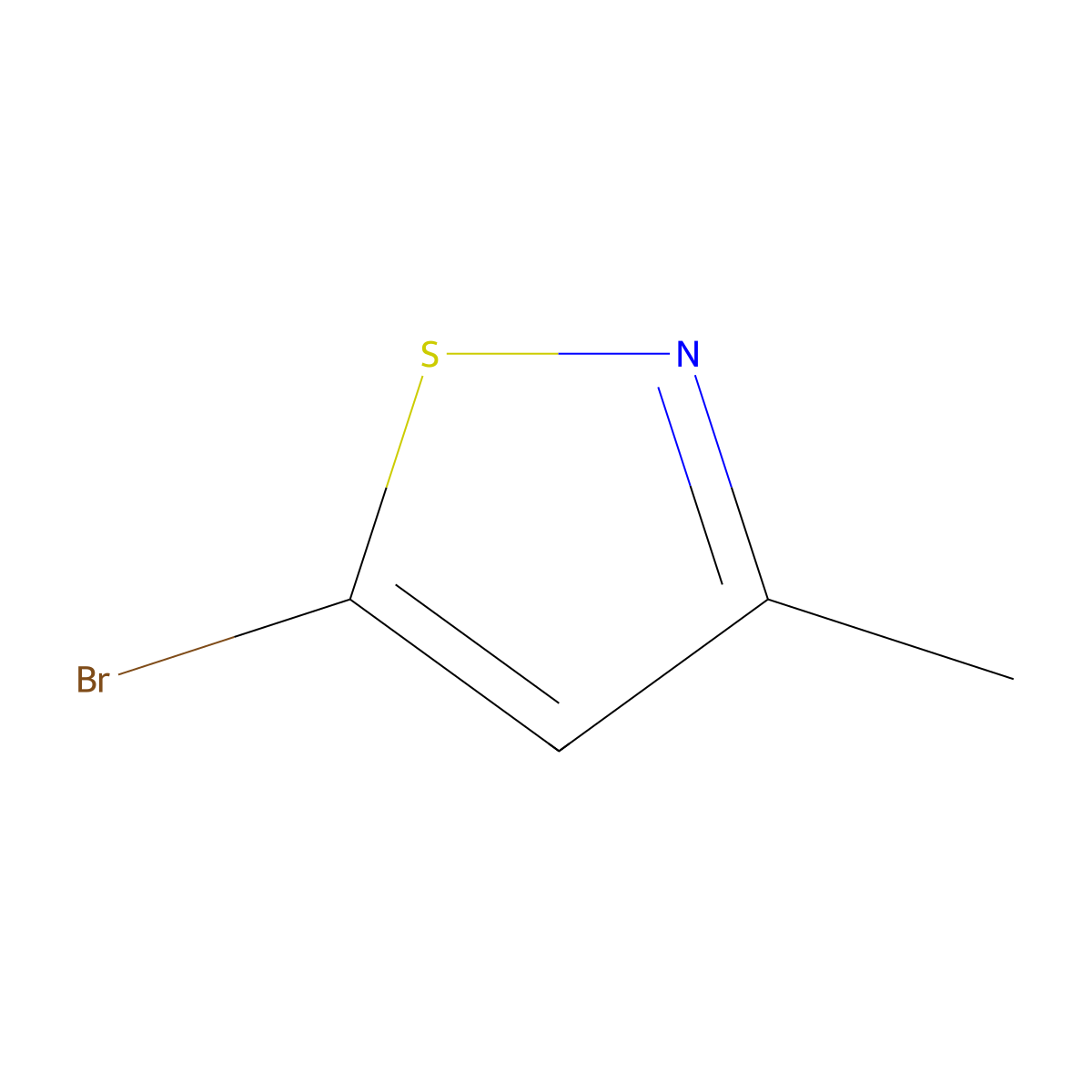 5-Bromo-3-methylisothiazole molecular structure, CAS 20493-60-1
