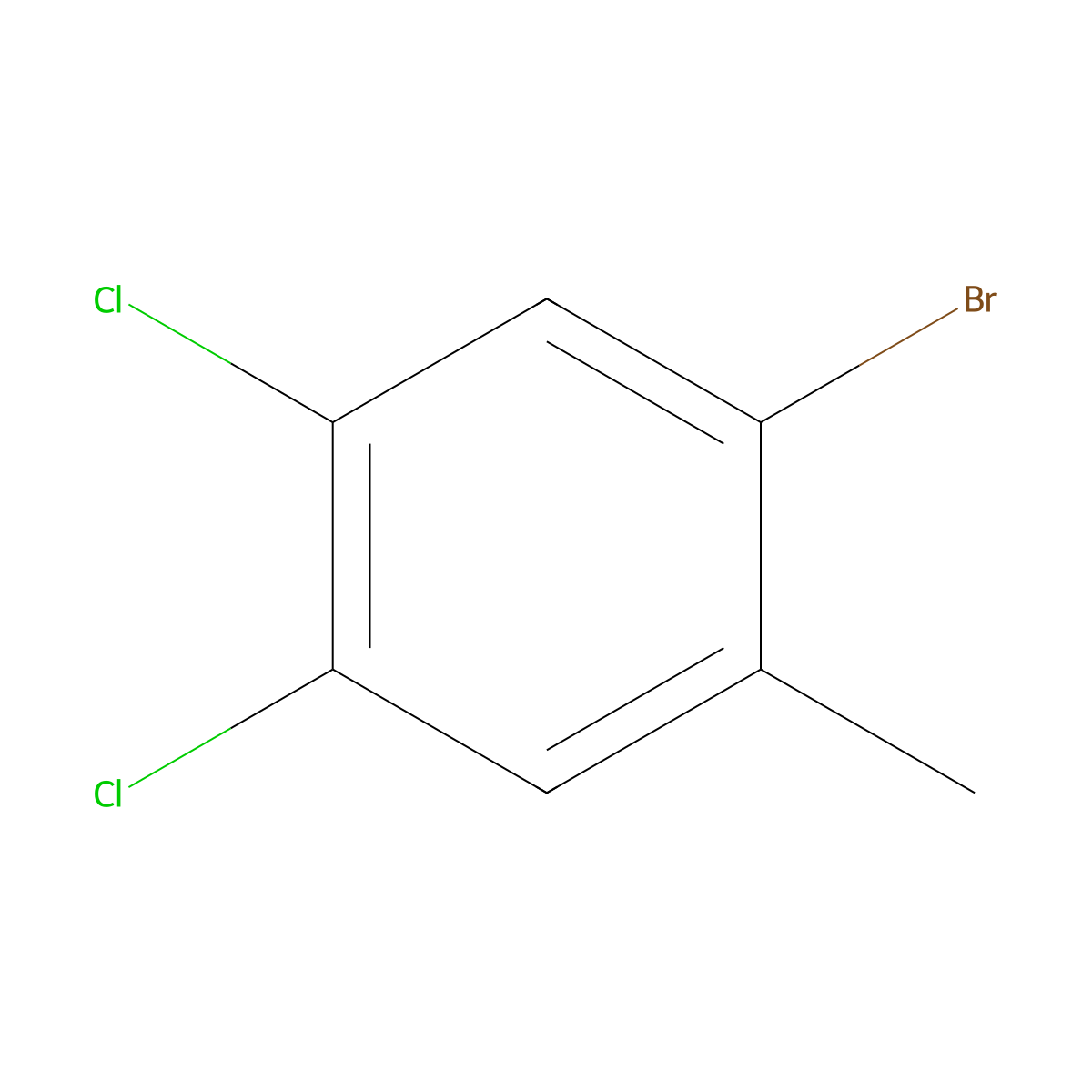 1-Bromo-4,5-dichloro-2-methylbenzene molecular structure, CAS 204930-36-9
