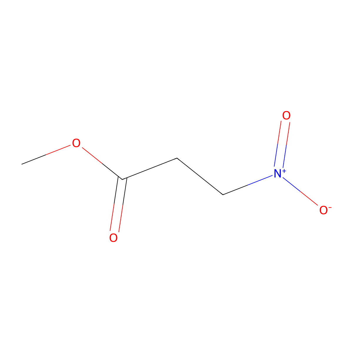 Methyl 3-nitropropanoate molecular structure, CAS 20497-95-4