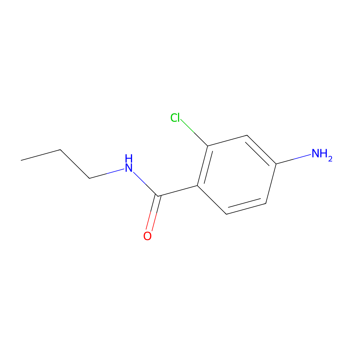4-amino-2-chloro-N-propylbenzamide molecular structure, CAS 204973-10-4