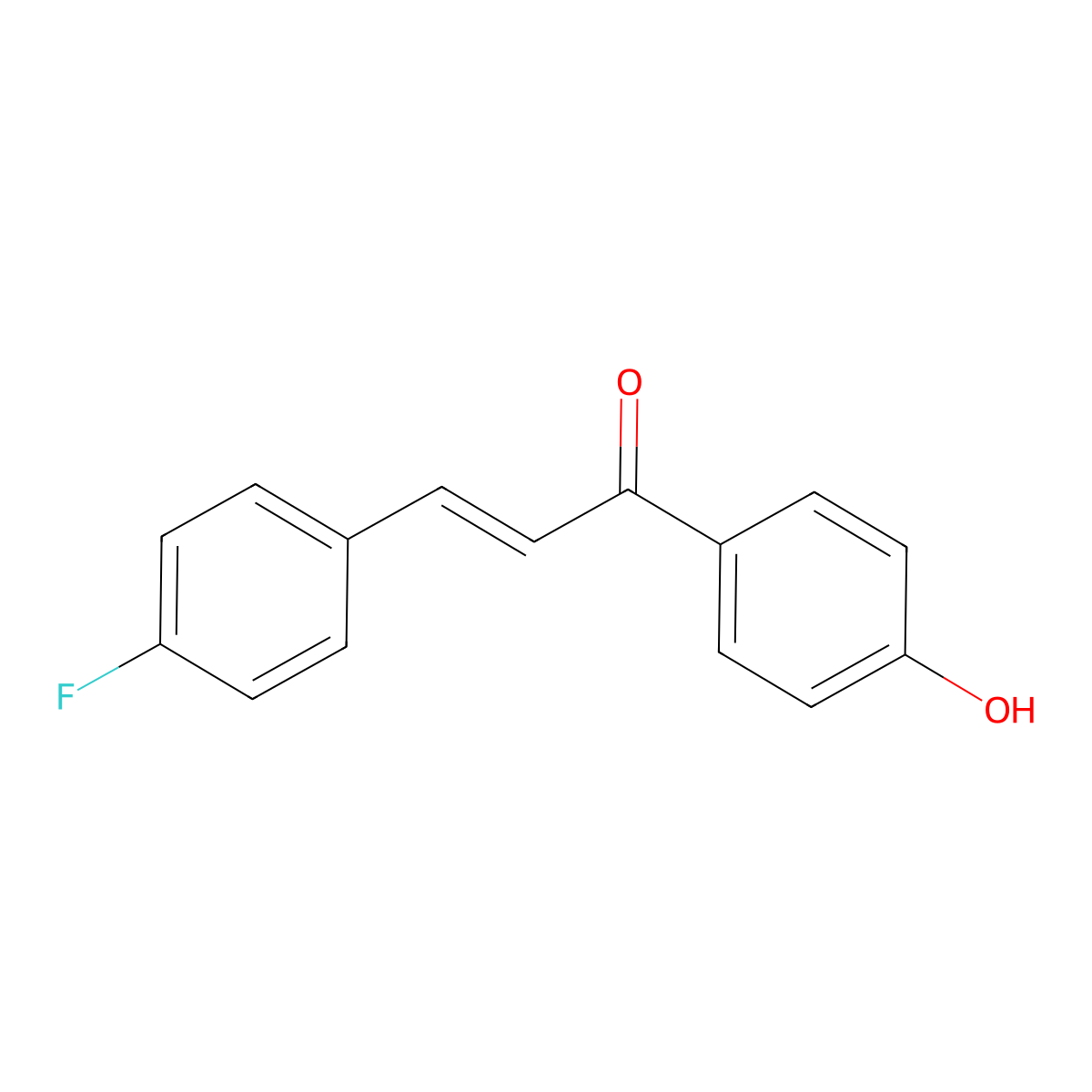 (2E)-3-(4-Fluorophenyl)-1-(4-hydroxyphenyl)-2-propen-1-one molecular structure, CAS 204974-32-3