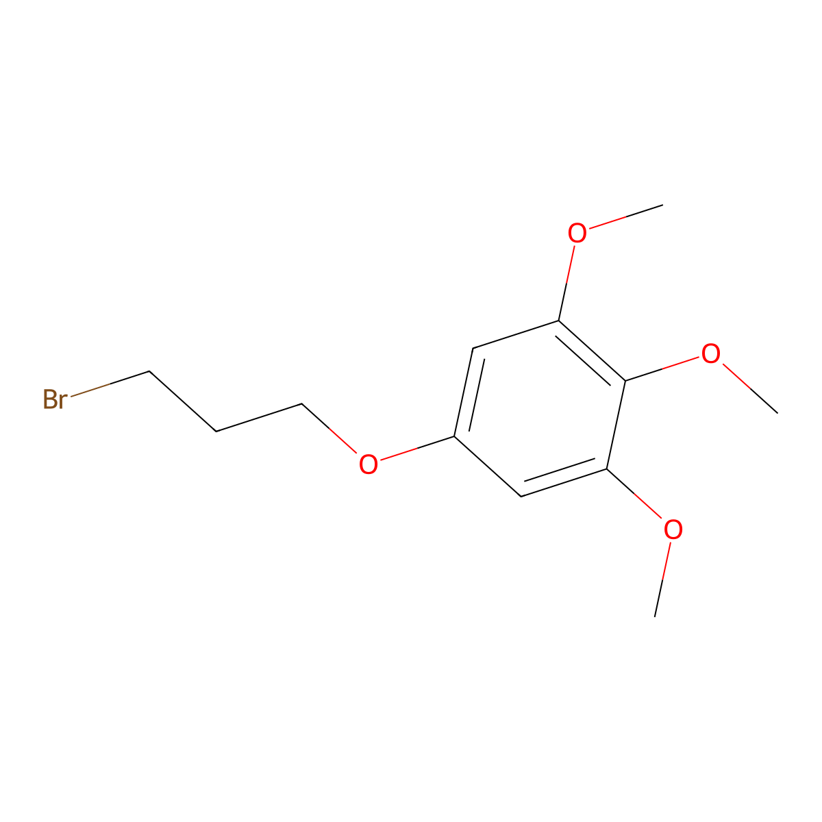 Benzene, 5-(3-bromopropoxy)-1,2,3-trimethoxy- molecular structure, CAS 204979-20-4