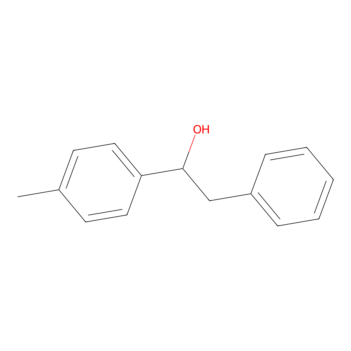 2-Phenyl-1-(p-tolyl)ethanol molecular structure, CAS 20498-63-9
