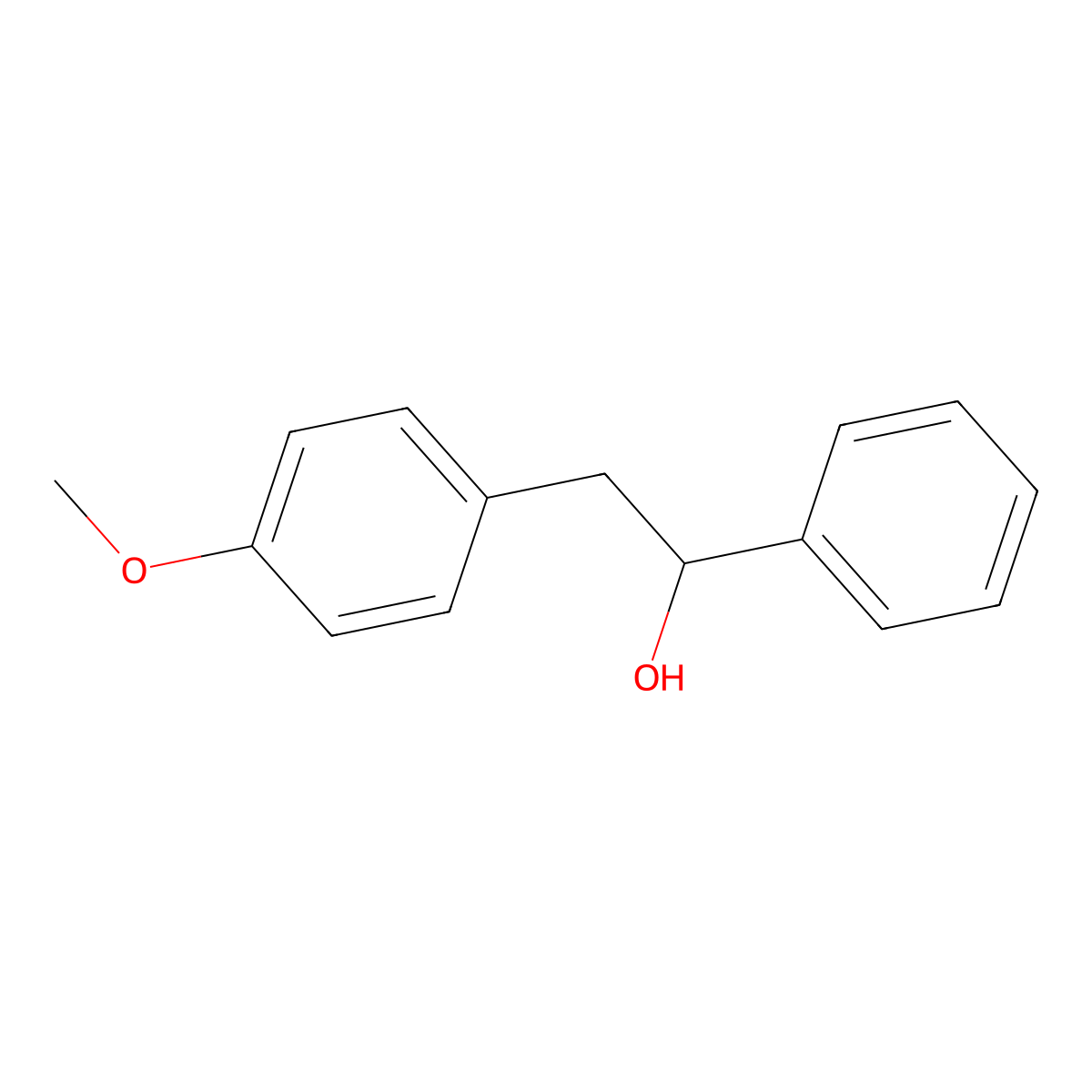 p-Methoxy-alpha-phenylphenethyl alcohol molecular structure, CAS 20498-67-3