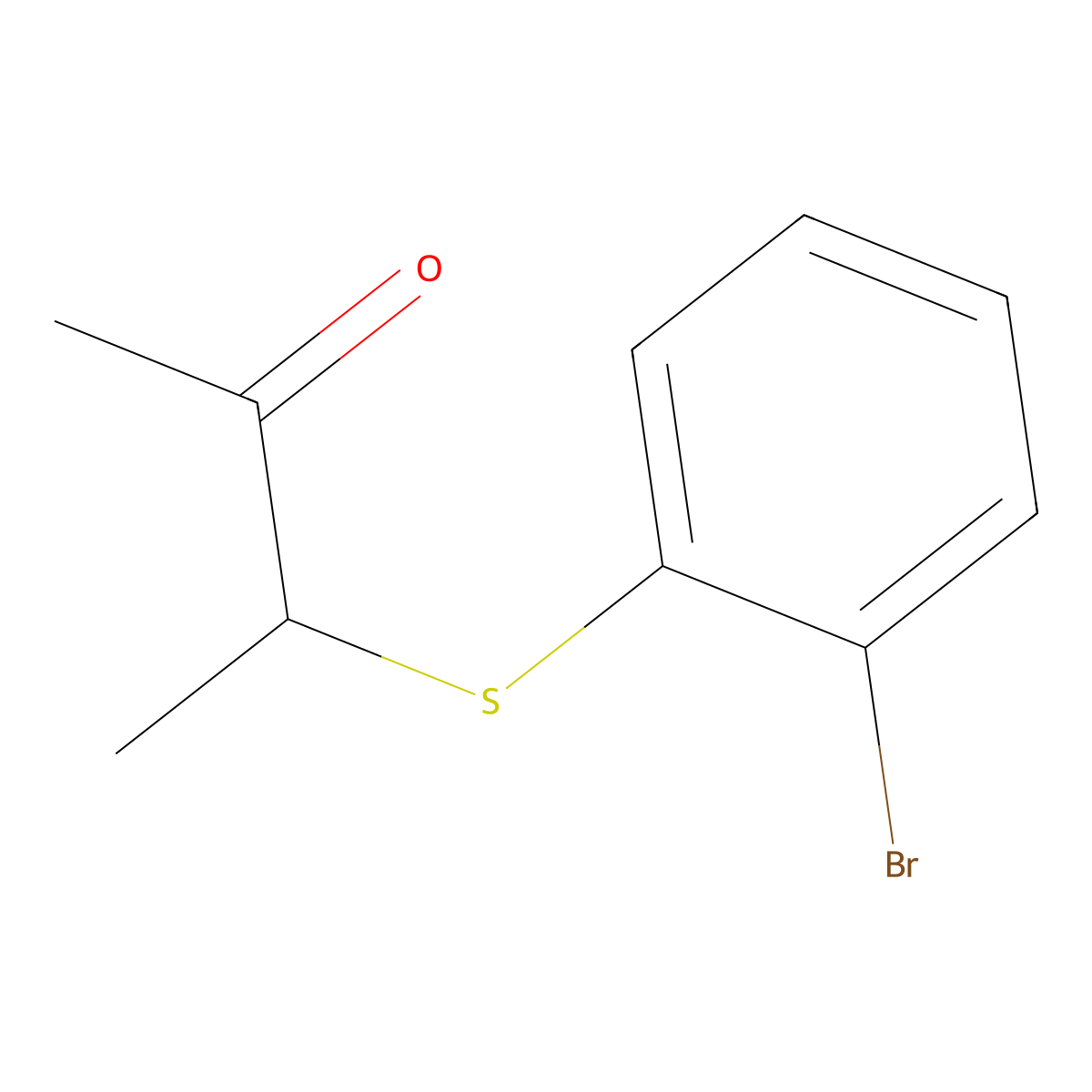 3-[(2-Bromophenyl)sulfanyl]butan-2-one molecular structure, CAS 204980-73-4