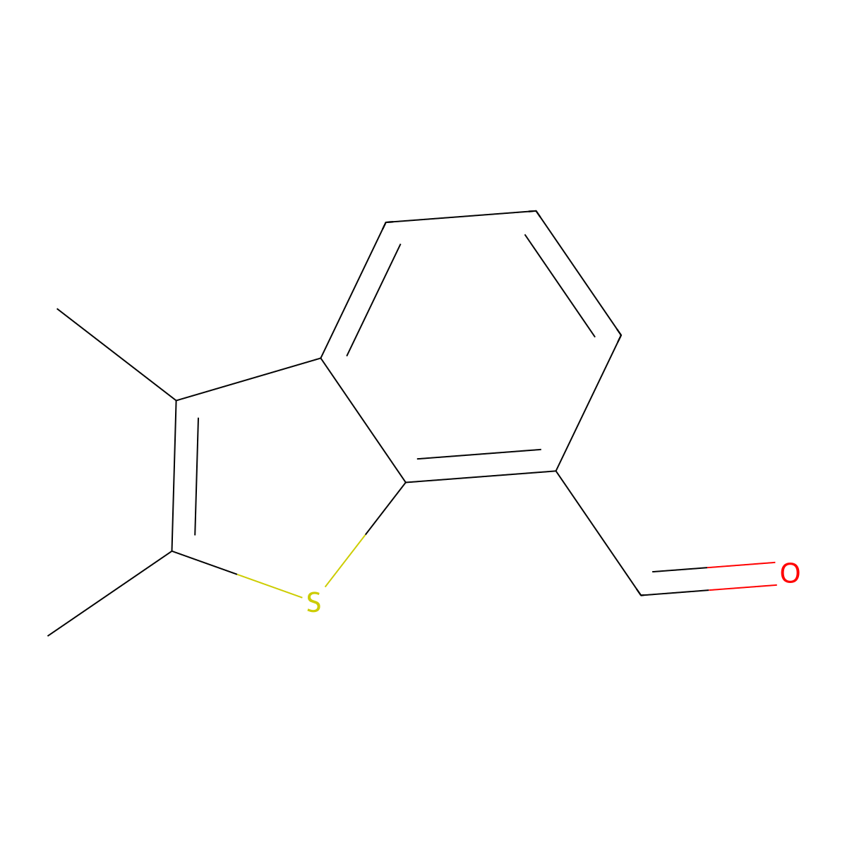 2,3-Dimethylbenzo[b]thiophene-7-carboxaldehyde molecular structure, CAS 204980-75-6