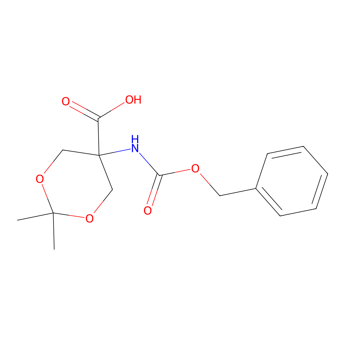 5-{[(Benzyloxy)carbonyl]amino}-2,2-dimethyl-1,3-dioxane-5-carboxylic acid molecular structure, CAS 204982-33-2