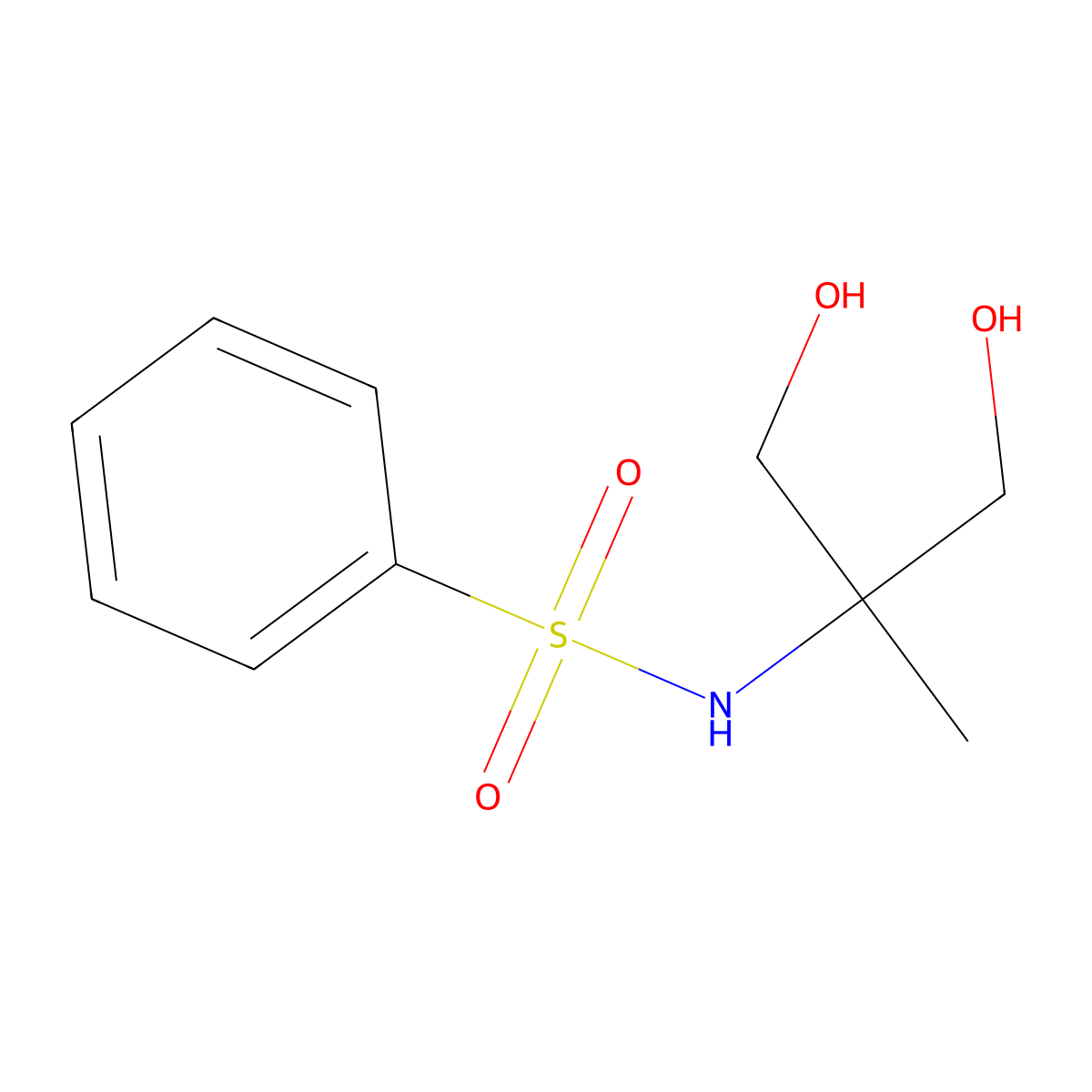 N-(2-Hydroxy-1-(hydroxymethyl)-1-methylethyl)benzenesulfonamide molecular structure, CAS 204982-64-9