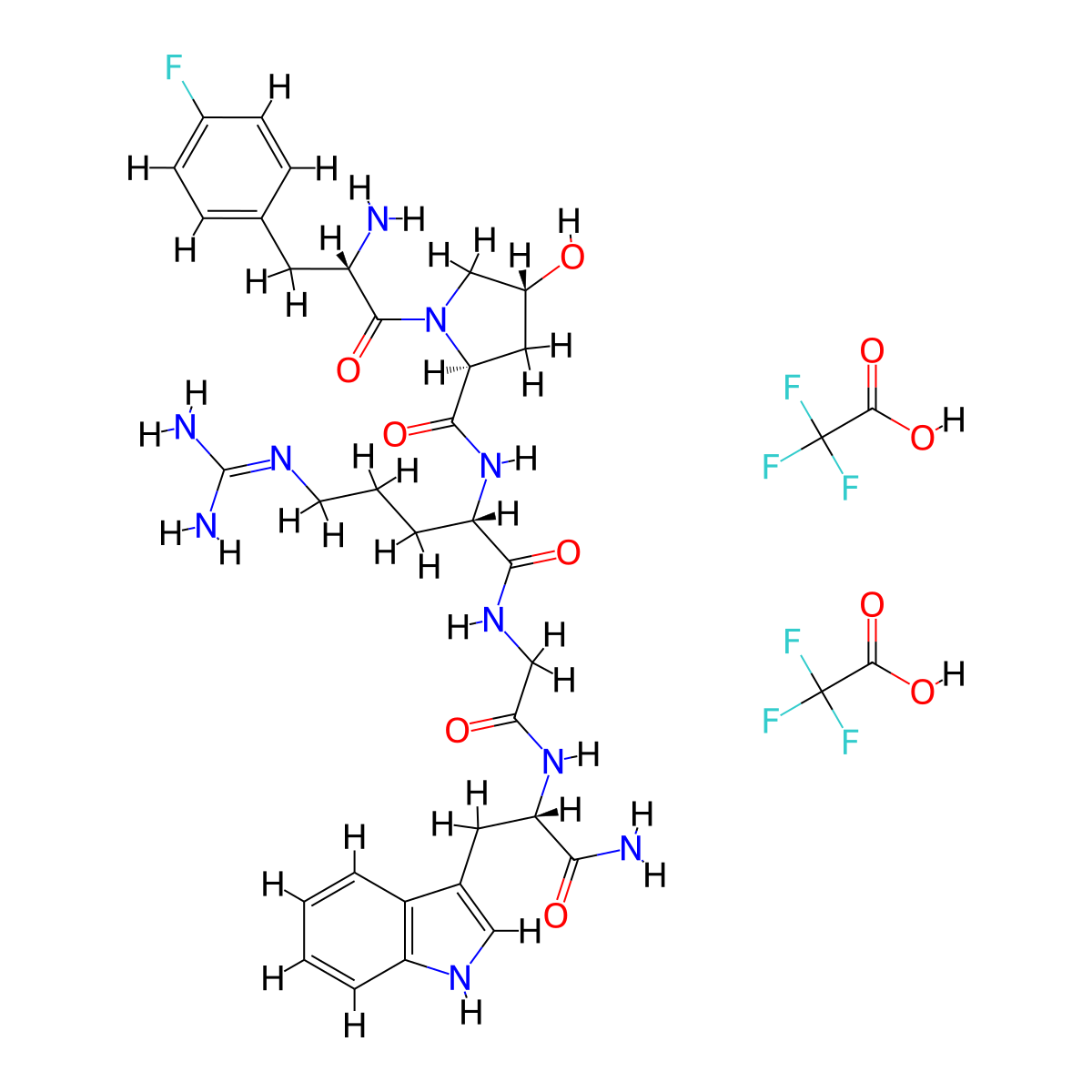 Nemifitide Ditriflutate molecular structure, CAS 204992-09-6