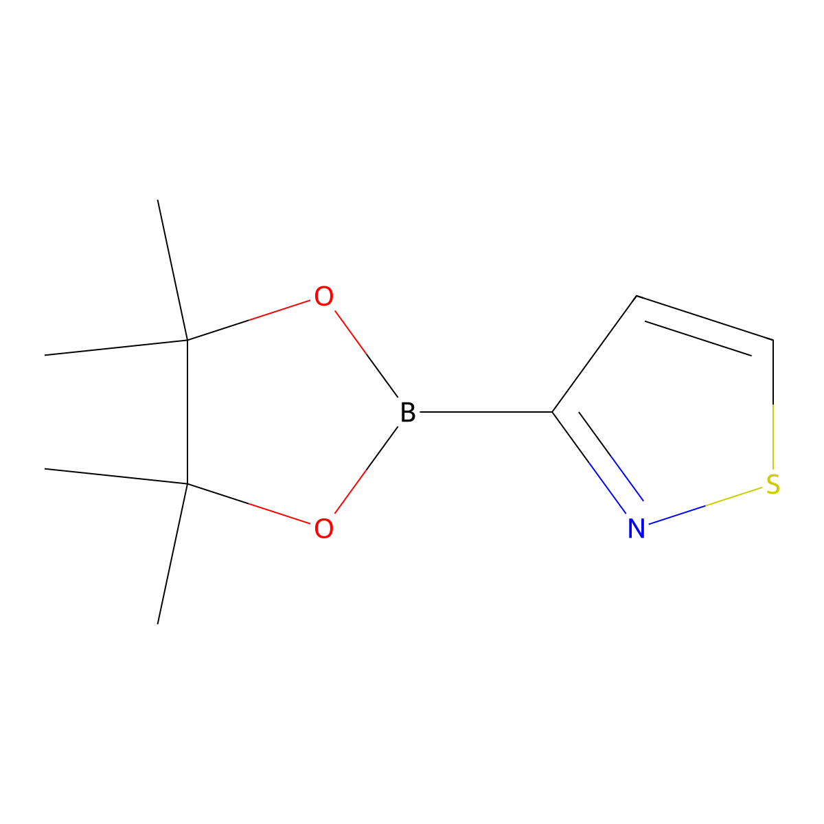 3-(4,4,5,5-Tetramethyl-1,3,2-dioxaborolan-2-yl)isothiazole molecular structure, CAS 2049966-44-9