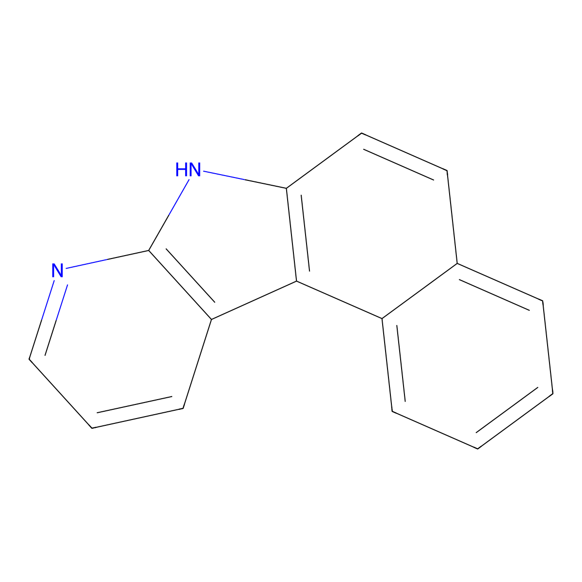 7H-Benzo[e]pyrido[2,3-b]indole molecular structure, CAS 205-38-9