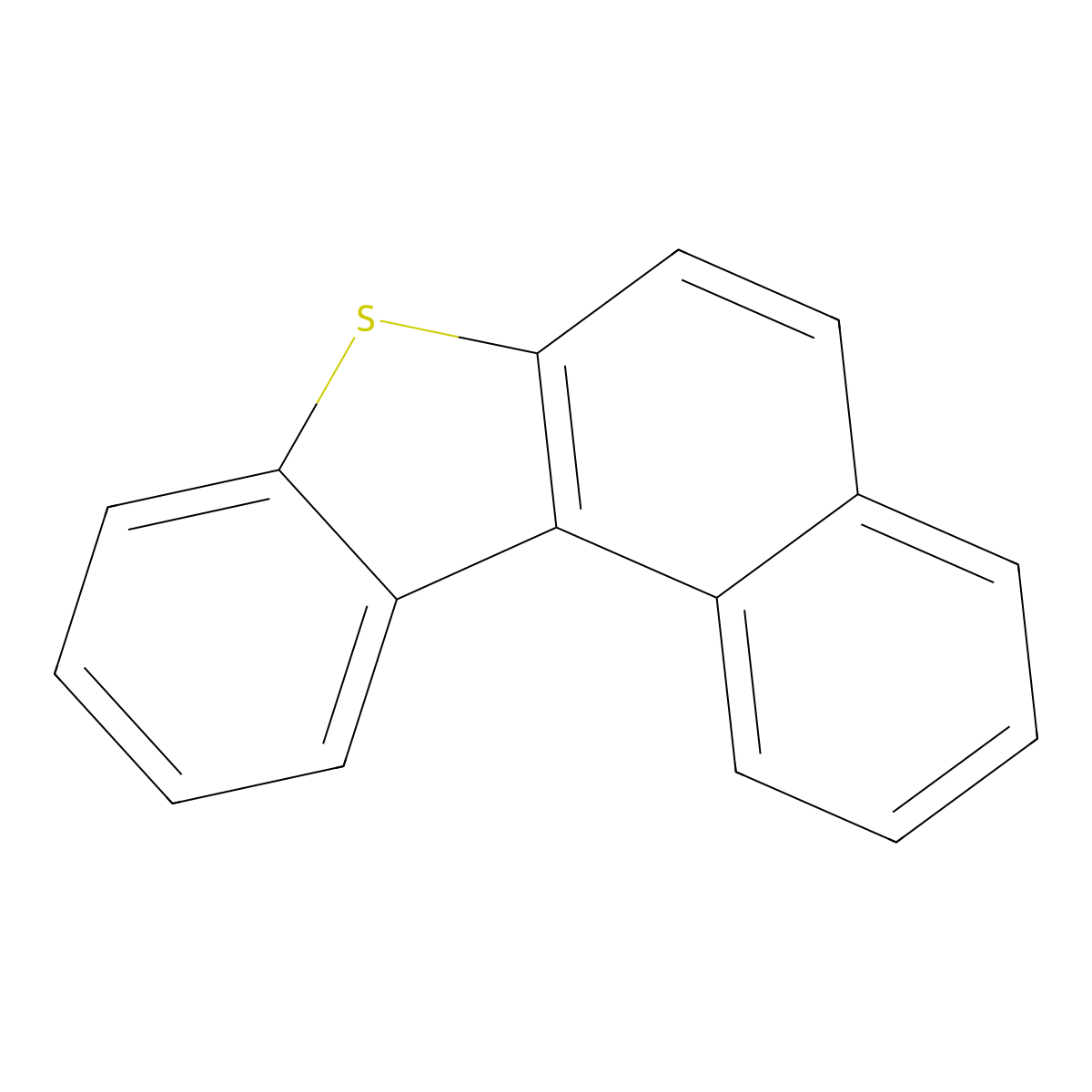 Benzo(b)naphtho(1,2-d)thiophene molecular structure, CAS 205-43-6