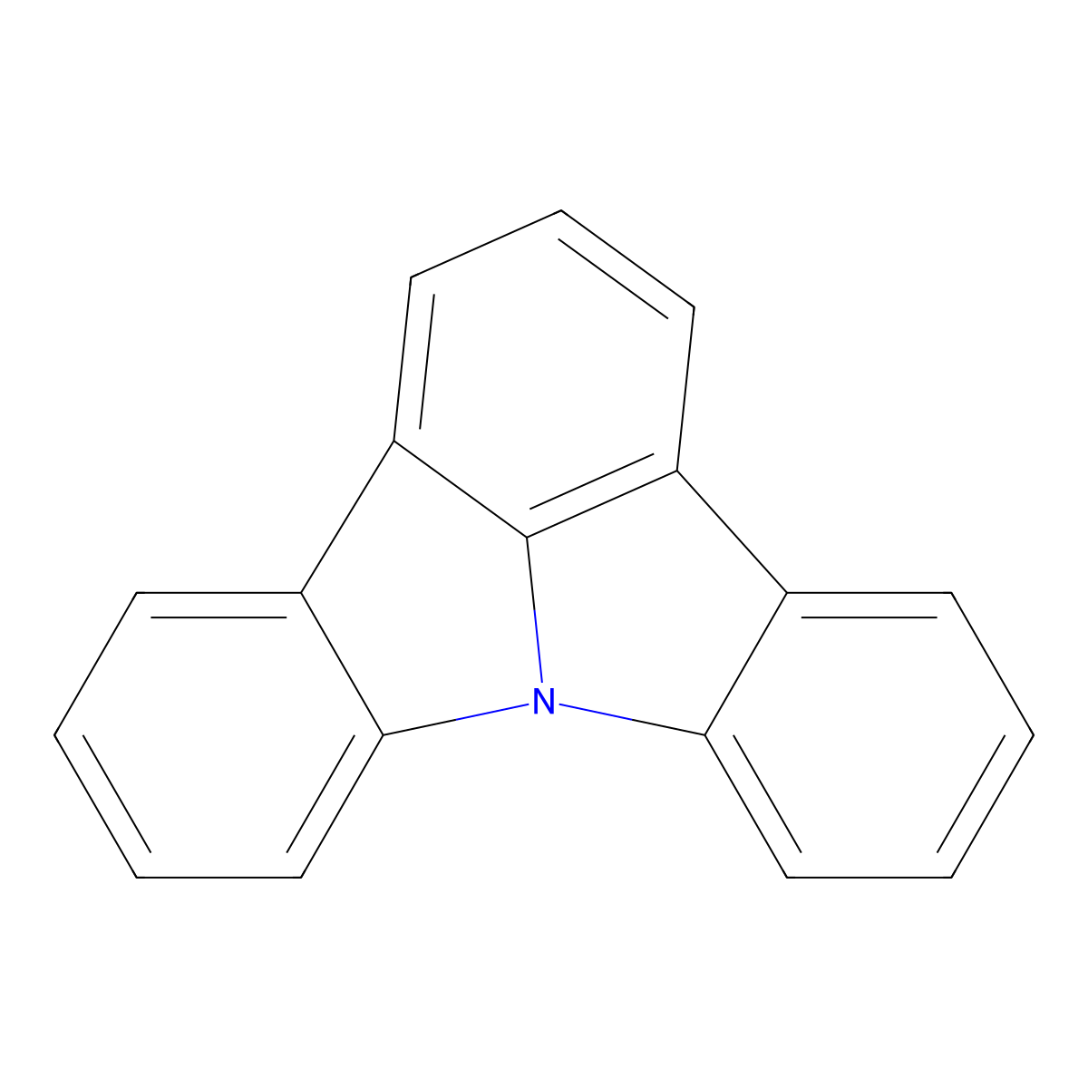 Indolo(3,2,1-jk)carbazole molecular structure, CAS 205-95-8