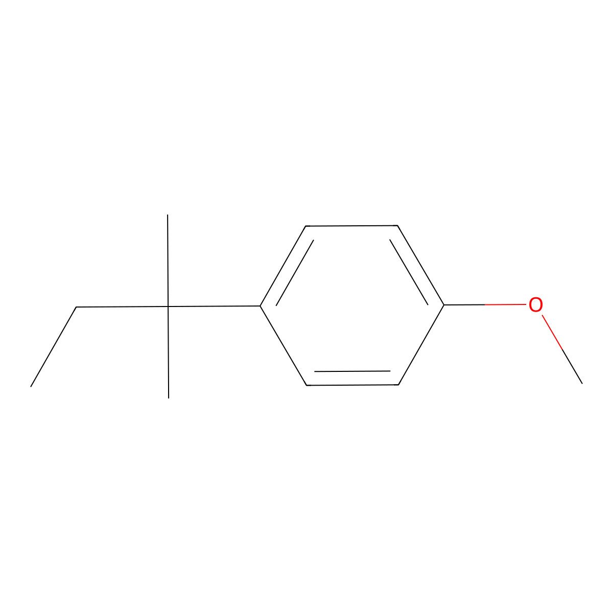 p-tert-Amylanisole molecular structure, CAS 2050-03-5
