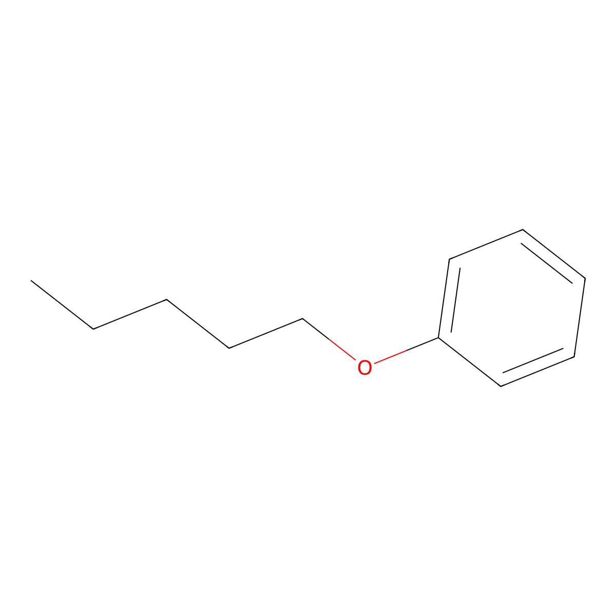 Pentyl phenyl ether molecular structure, CAS 2050-04-6