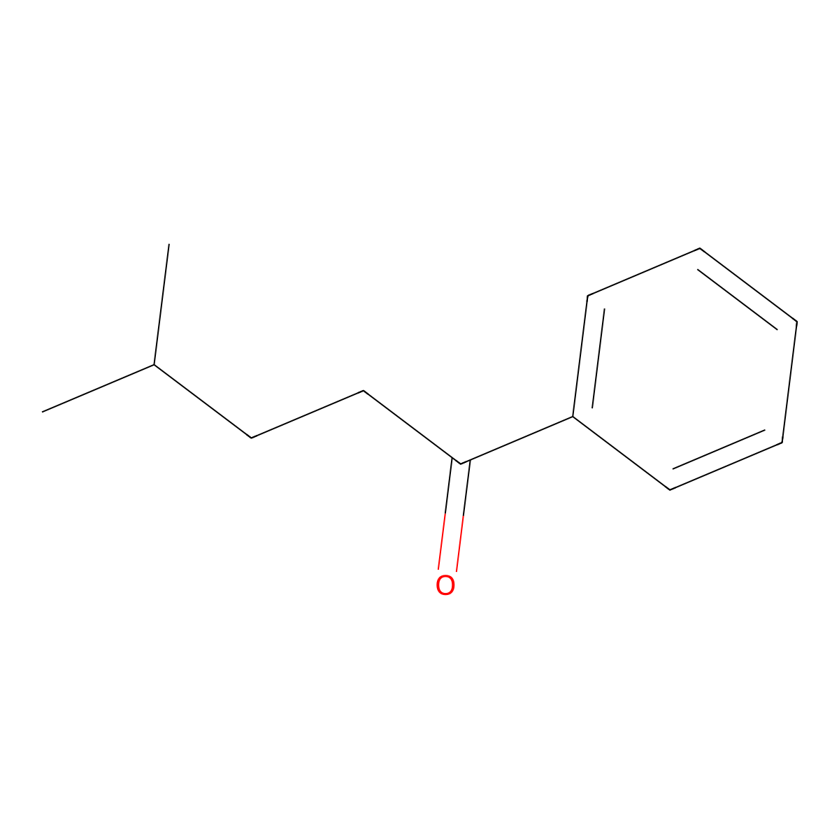4-Methyl-1-phenylpentan-1-one molecular structure, CAS 2050-07-9