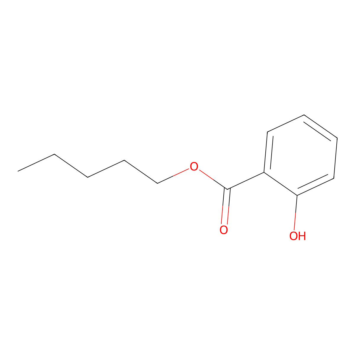 Amyl Salicylate molecular structure, CAS 2050-08-0