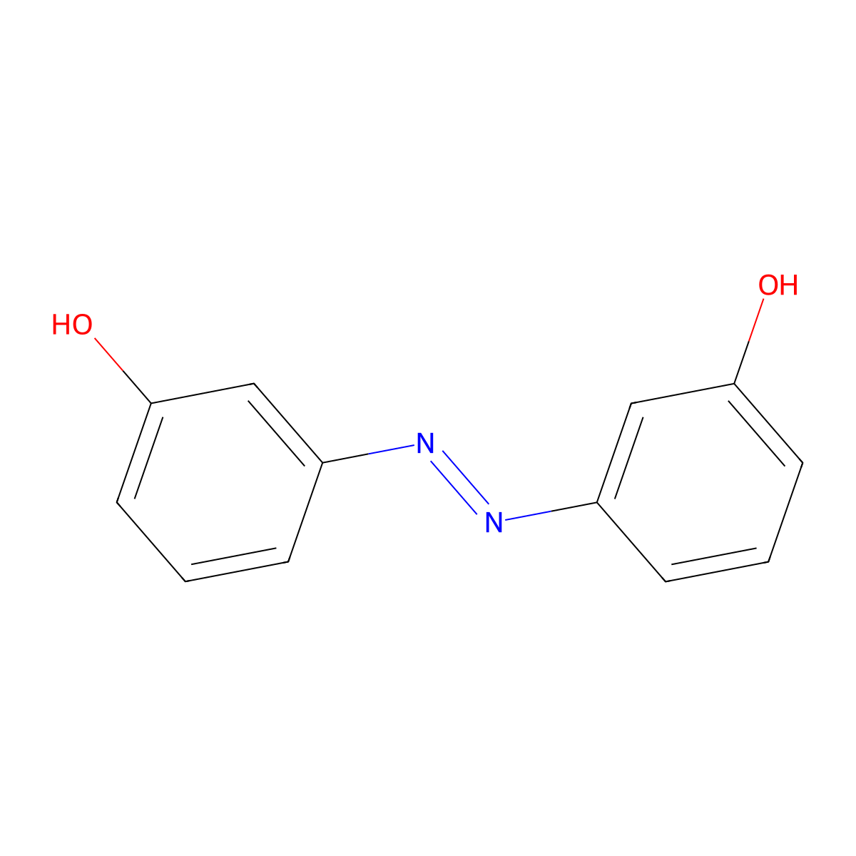 3-[(3-Hydroxyphenyl)diazenyl]phenol molecular structure, CAS 2050-15-9