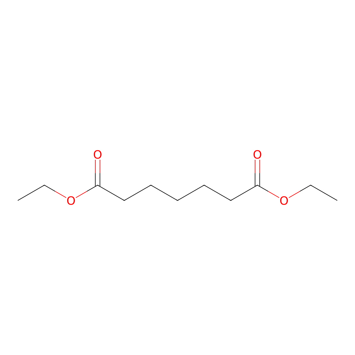 Diethyl pimelate molecular structure, CAS 2050-20-6