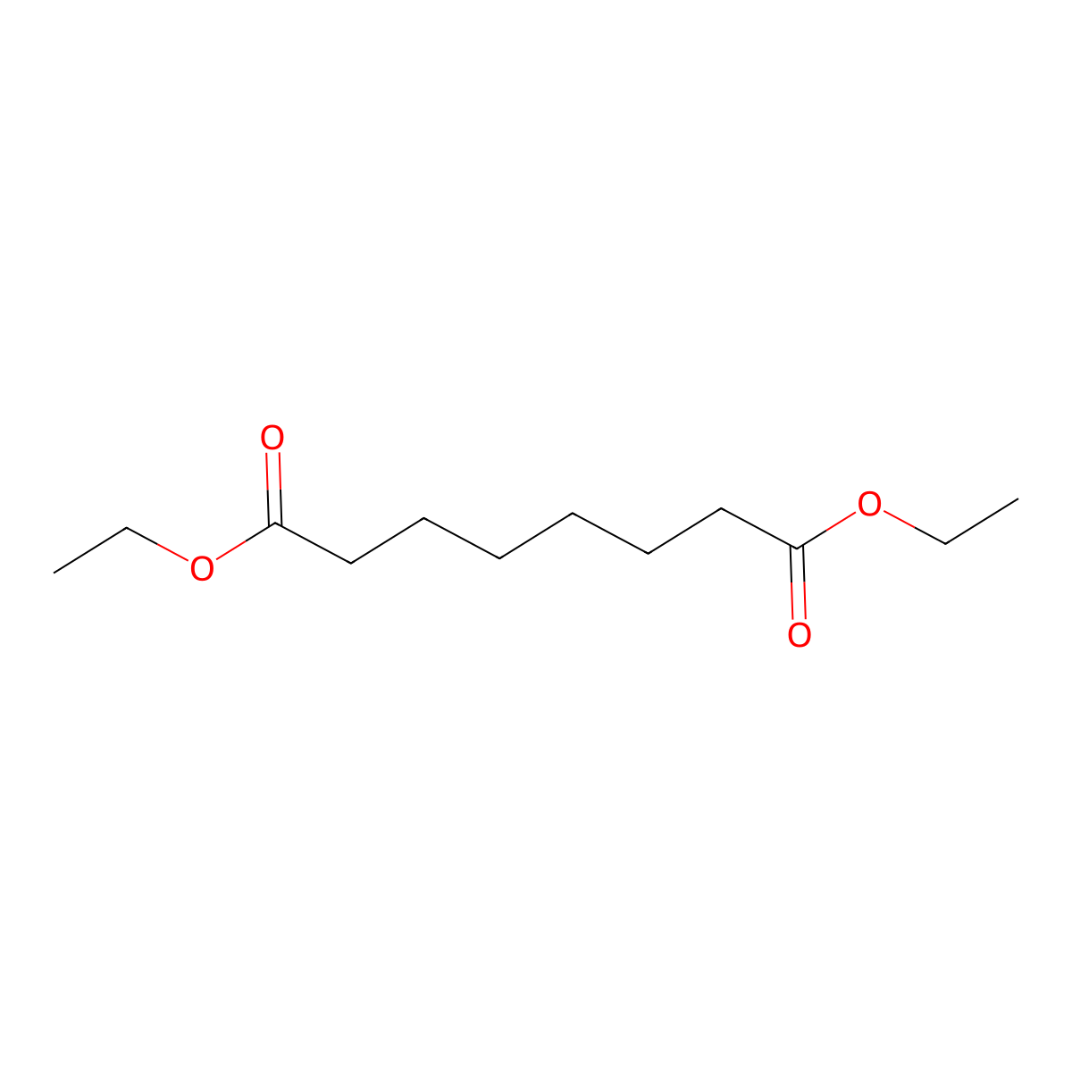 Diethyl suberate molecular structure, CAS 2050-23-9
