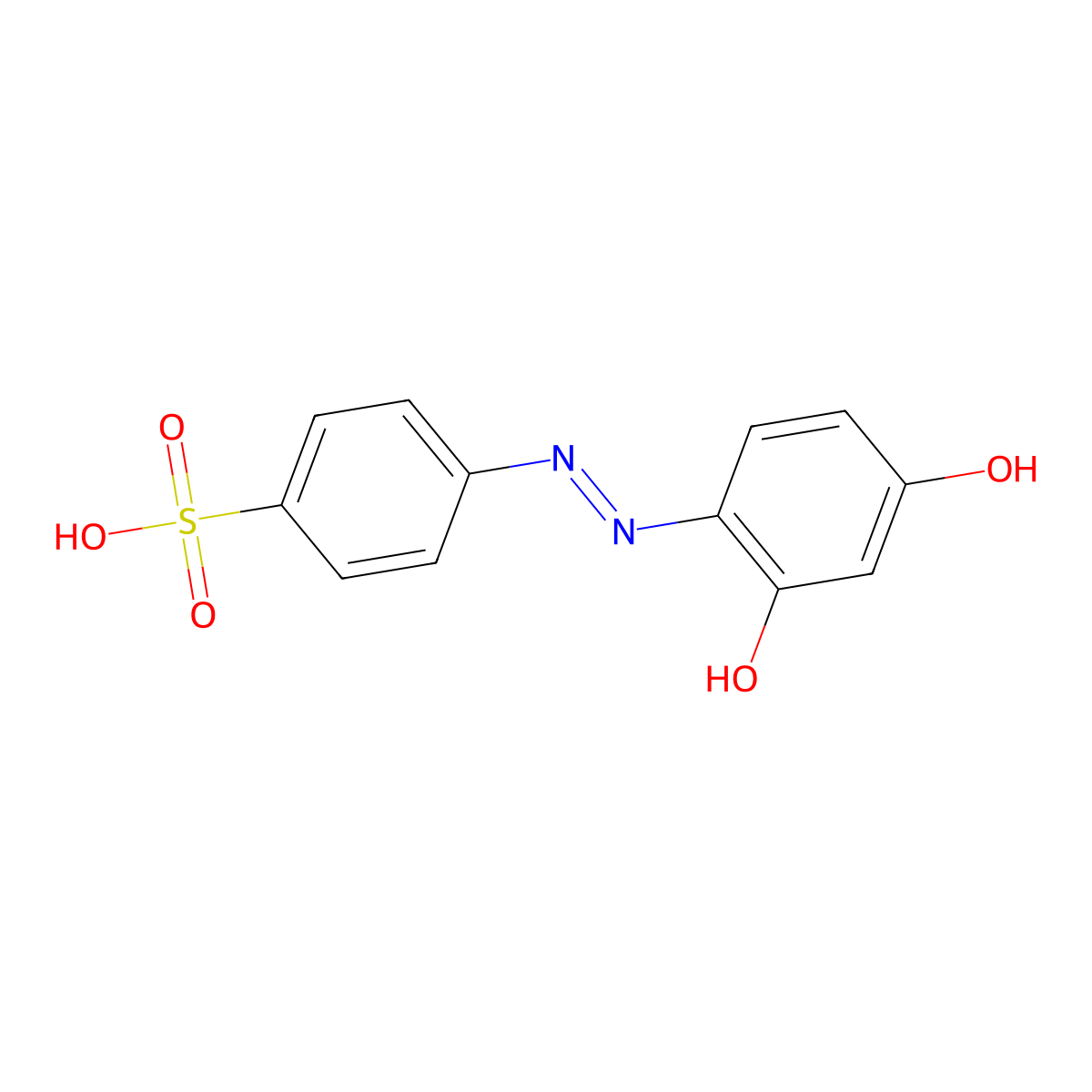 4-[2-(2,4-Dihydroxyphenyl)diazenyl]benzenesulfonic acid molecular structure, CAS 2050-34-2
