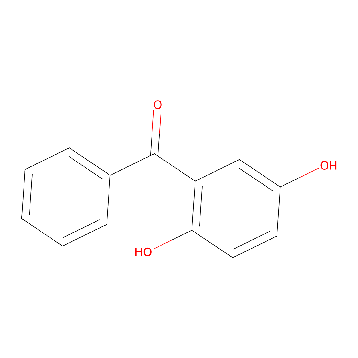 2,5-Dihydroxybenzophenone molecular structure, CAS 2050-37-5