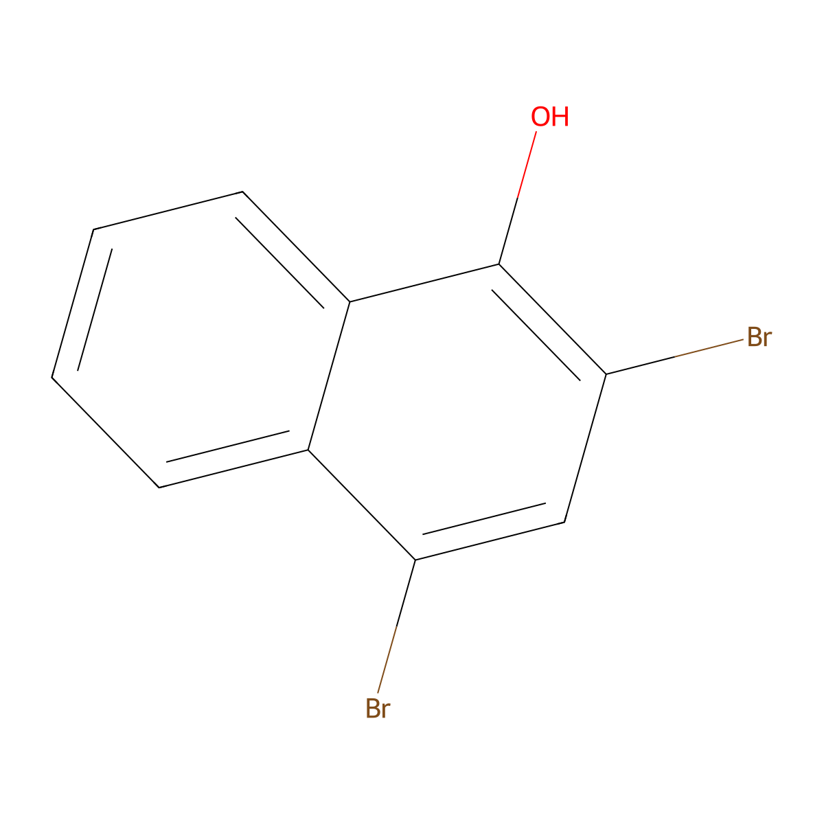 2,4-Dibromo-1-naphthol molecular structure, CAS 2050-49-9