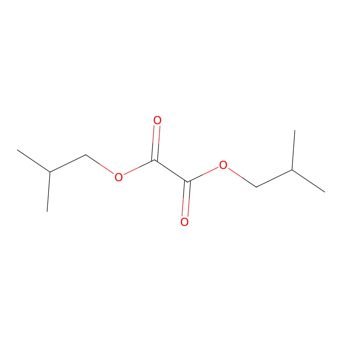 Diisobutyl oxalate molecular structure, CAS 2050-61-5