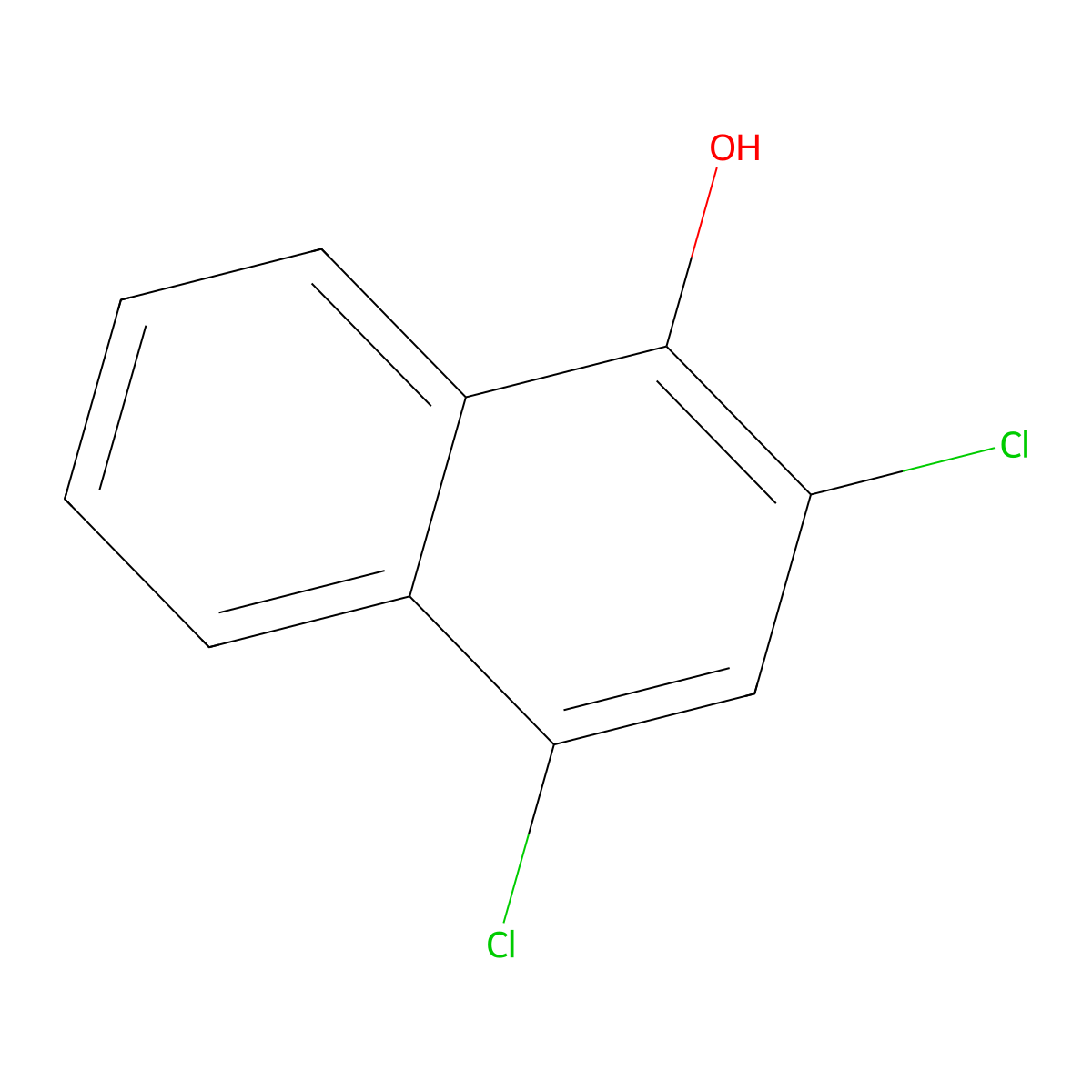 2,4-Dichloro-1-naphthol molecular structure, CAS 2050-76-2