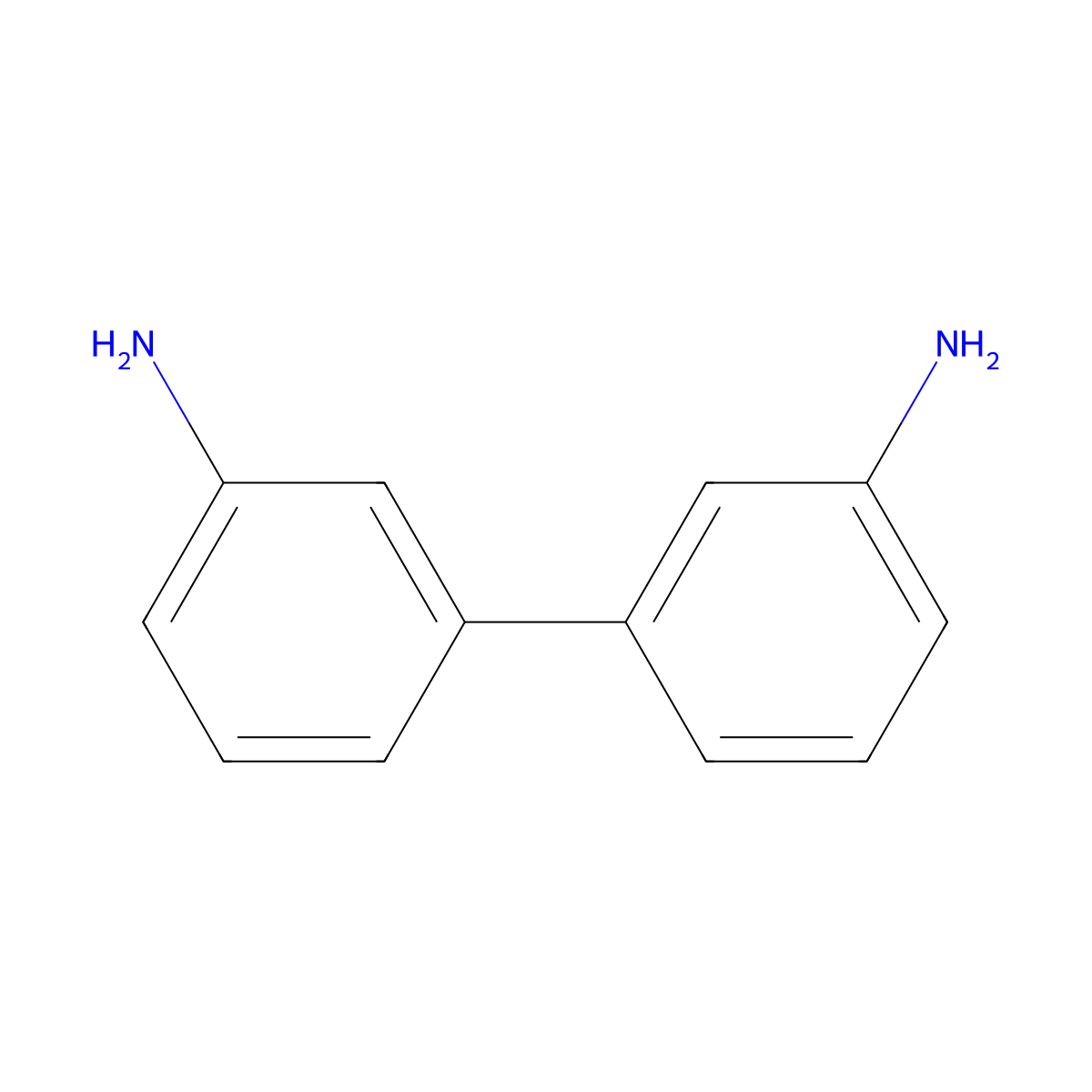 (1,1'-Biphenyl)-3,3'-diamine molecular structure, CAS 2050-89-7