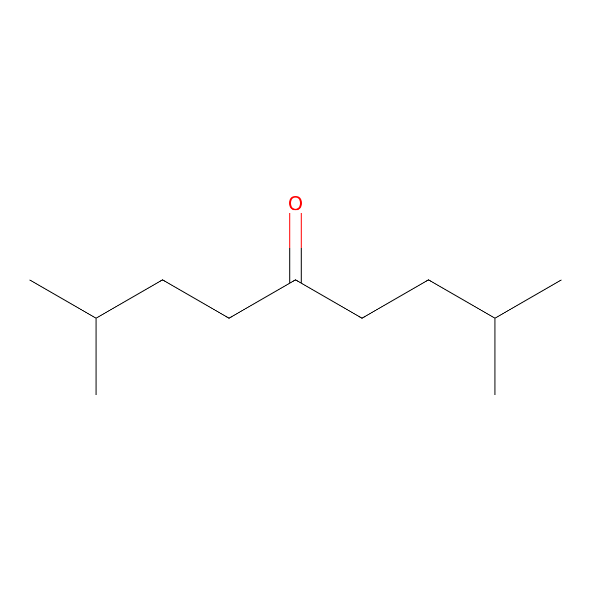 Diisoamyl ketone molecular structure, CAS 2050-99-9