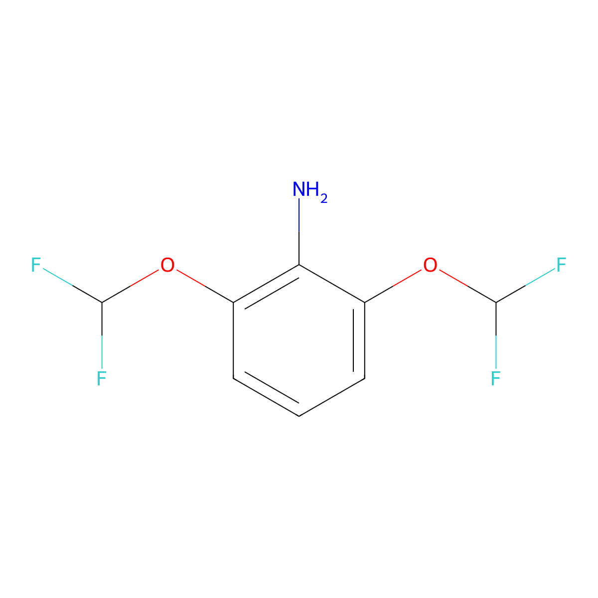 2,6-Bis(difluoromethoxy)aniline molecular structure, CAS 2050015-39-7
