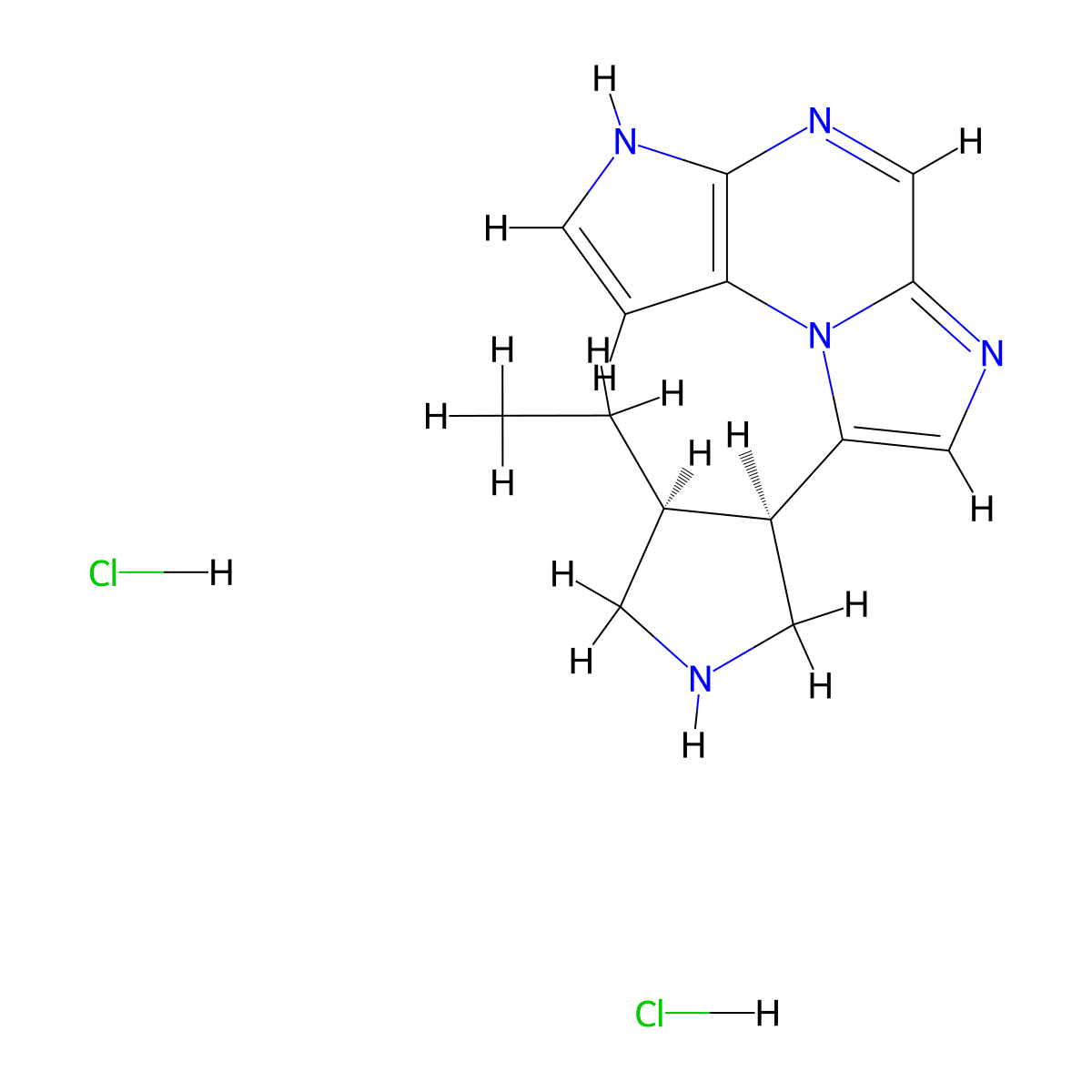 8-((3R,4S)-4-ethylpyrrolidin-3-yl)-3h-imidazo[1,2-a]pyrrolo[2,3-e]pyrazine dihydrocloride molecular structure, CAS 2050038-84-9