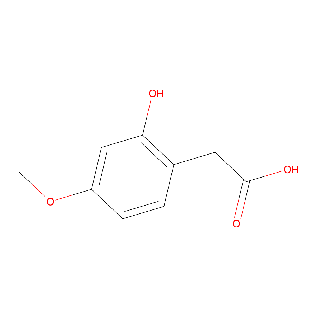 2-(2-Hydroxy-4-methoxyphenyl)acetic acid molecular structure, CAS 20503-09-7