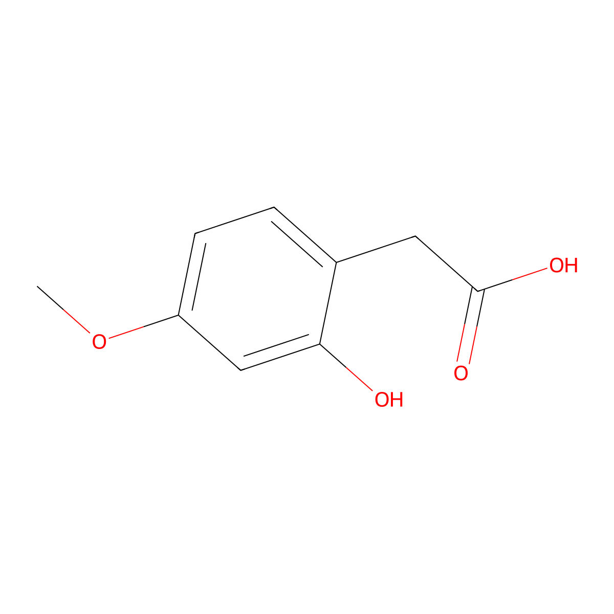 2-(2-Hydroxy-4-methoxyphenyl)acetic acid molecular structure, CAS 20503-09-7