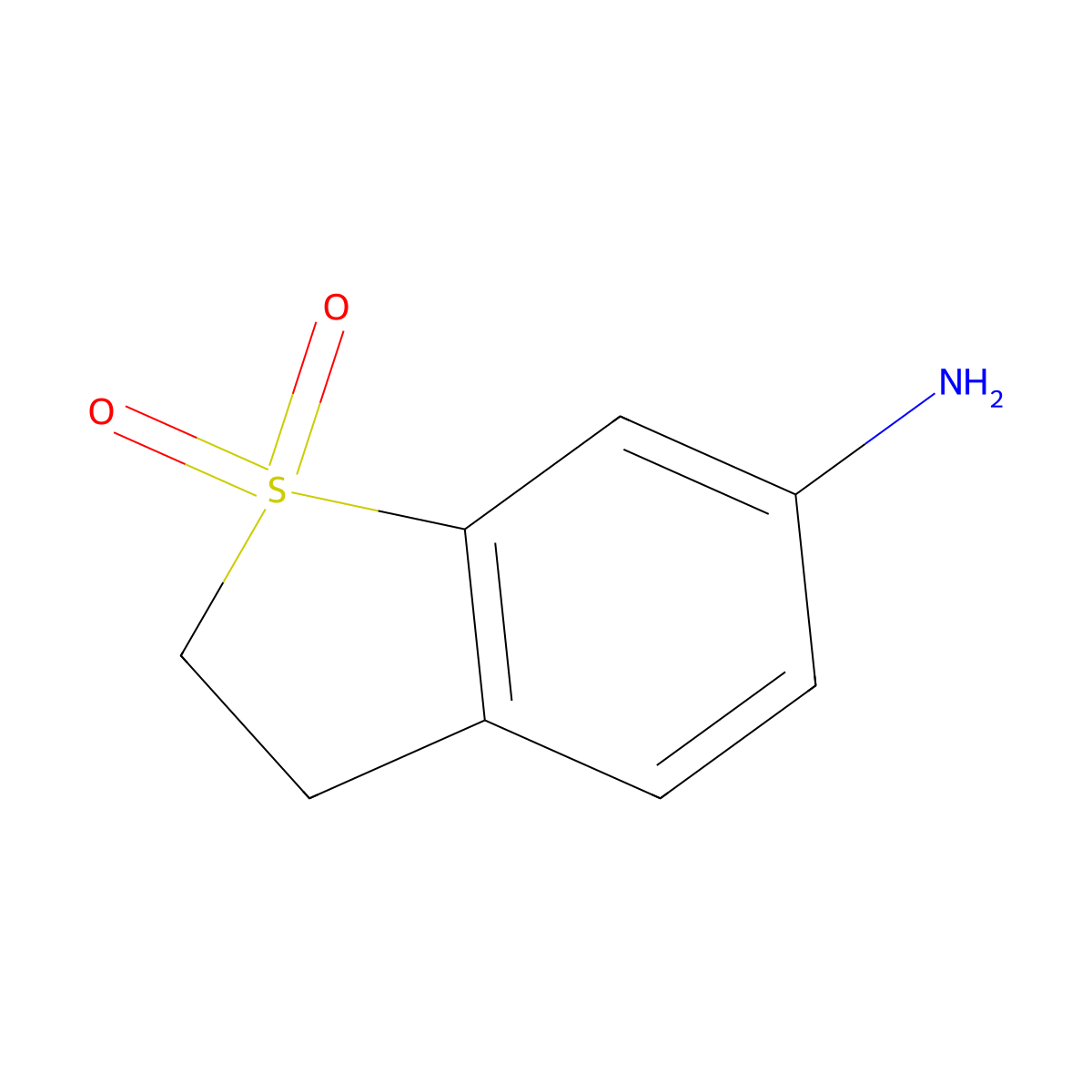6-Amino-2,3-dihydro-1lambda6-benzothiophene-1,1-dione molecular structure, CAS 20503-39-3