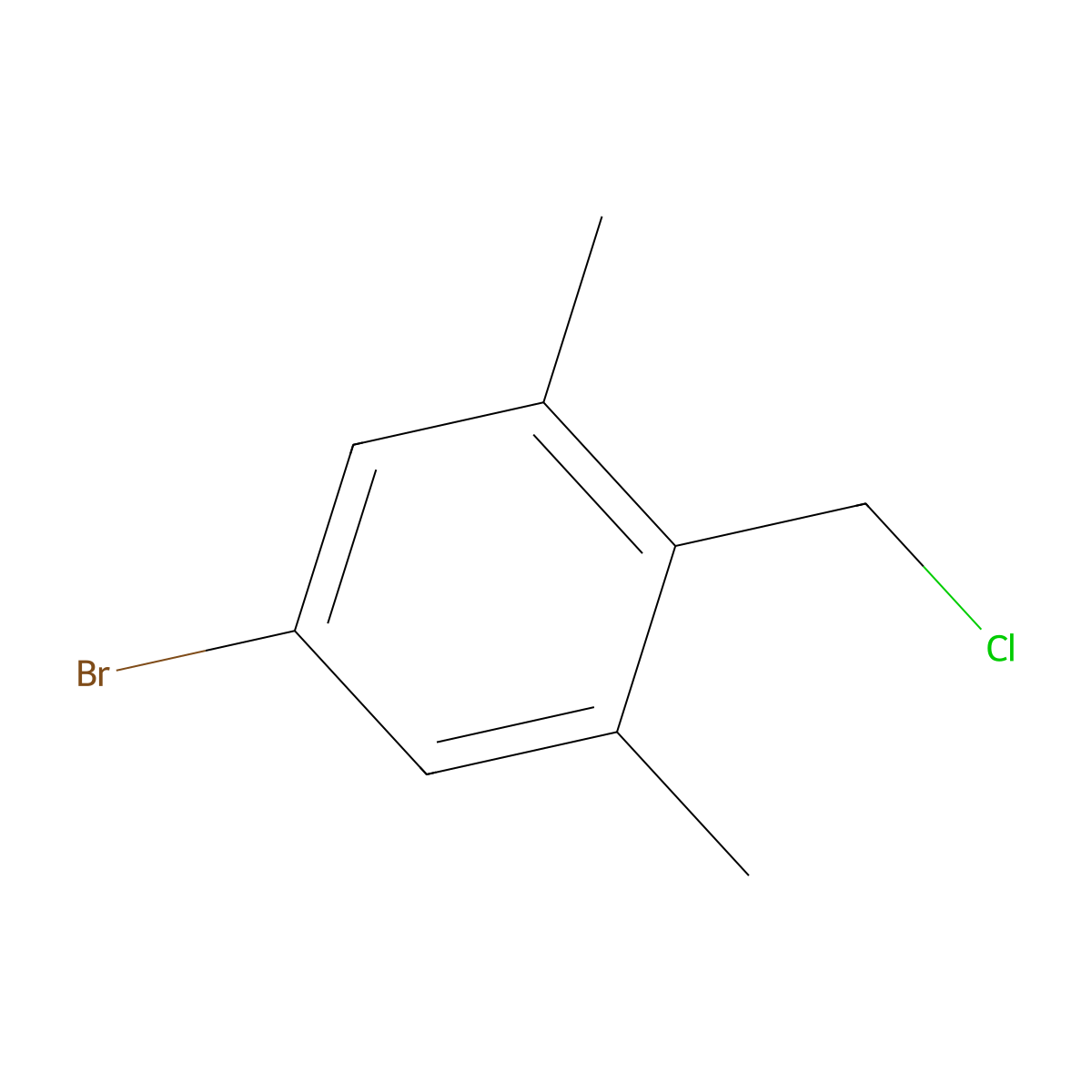 5-Bromo-2-(chloromethyl)-1,3-dimethylbenzene molecular structure, CAS 205035-07-0