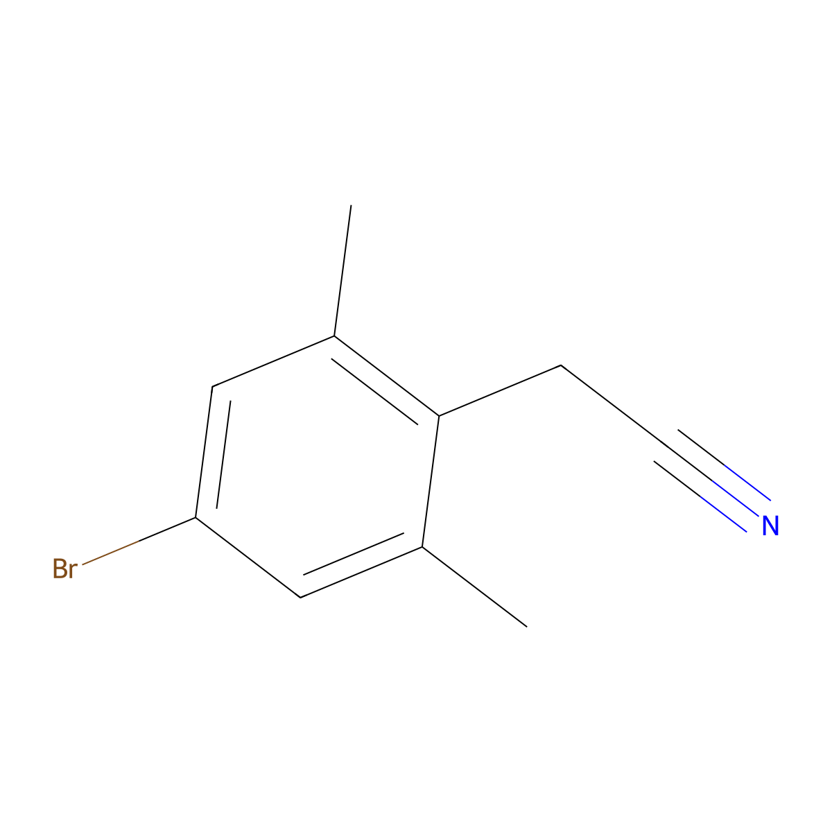 2-(4-Bromo-2,6-dimethylphenyl)acetonitrile molecular structure, CAS 205035-09-2