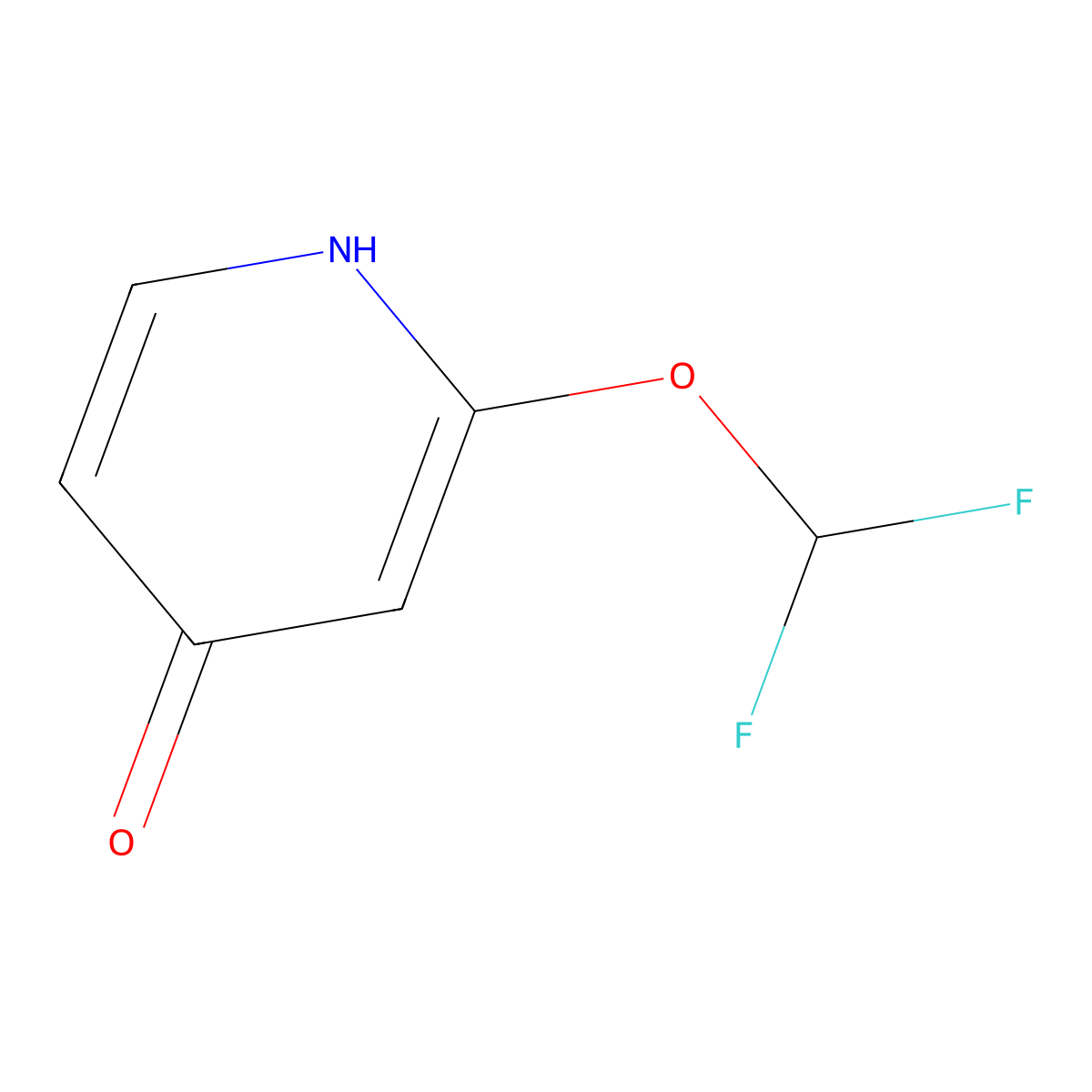 2-(Difluoromethoxy)pyridin-4-ol molecular structure, CAS 205043-09-0