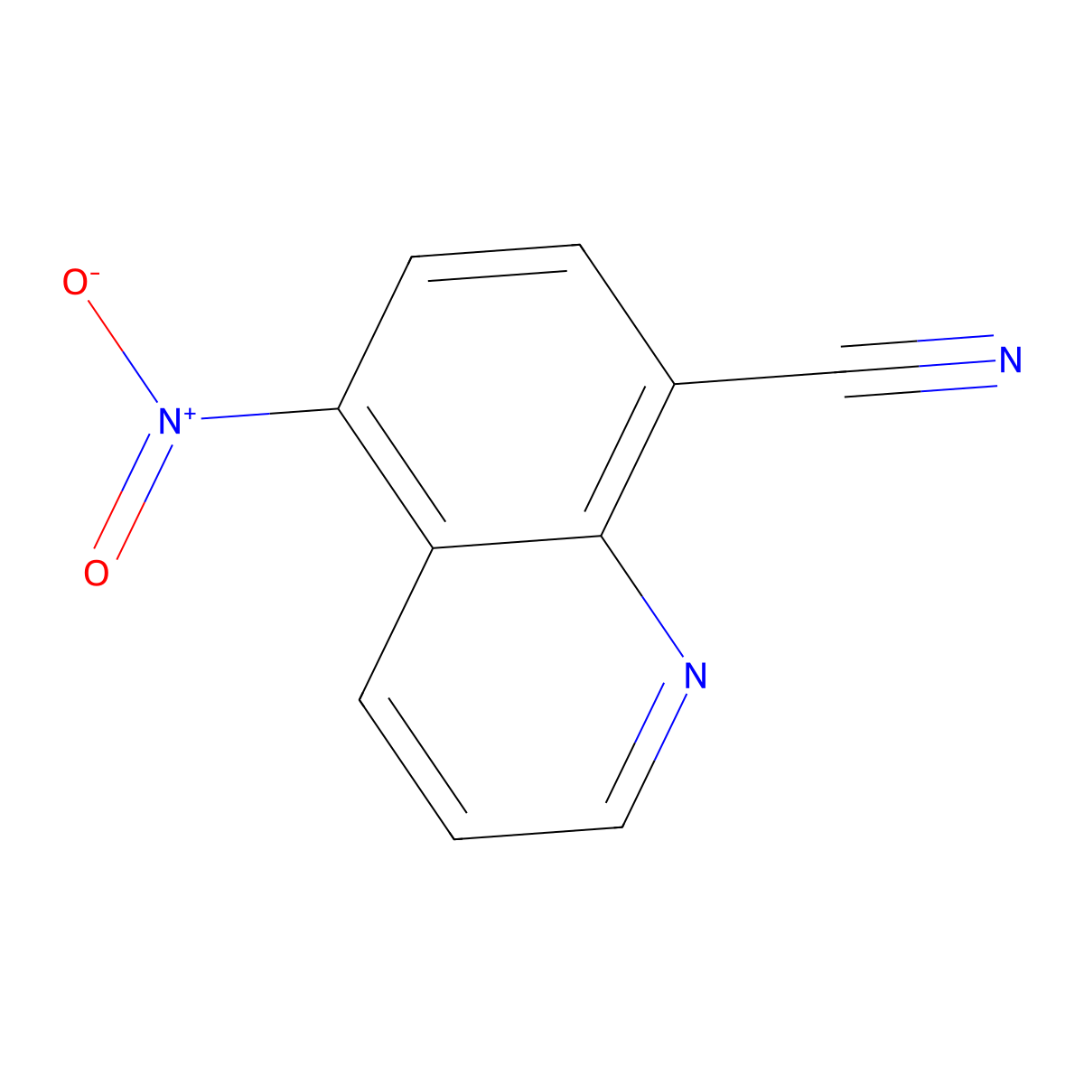 5-Nitroquinoline-8-carbonitrile molecular structure, CAS 205046-59-9